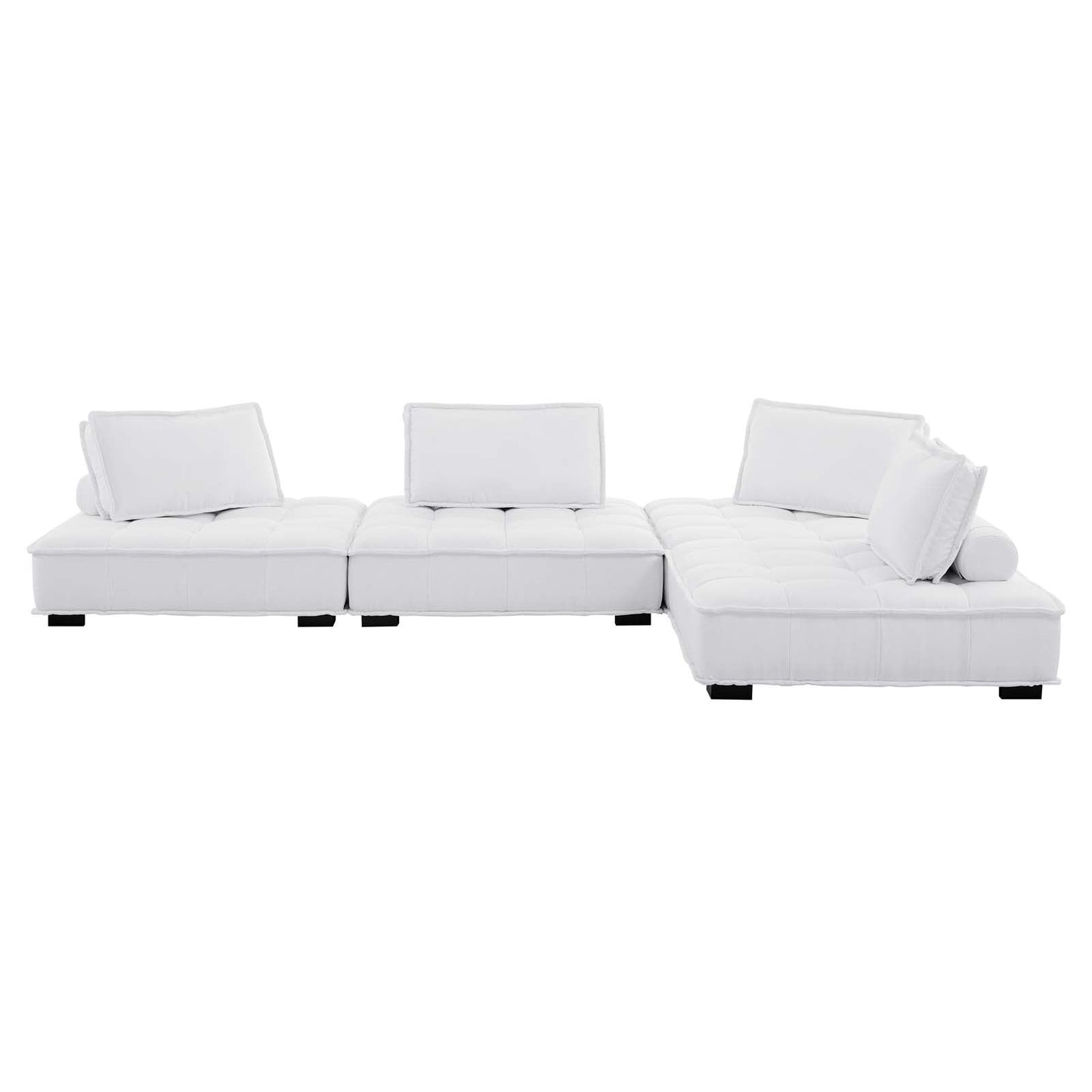 Modway Saunter Tufted Fabric Fabric 4-Piece Sectional Sofa | Sofas | Modishstore-35