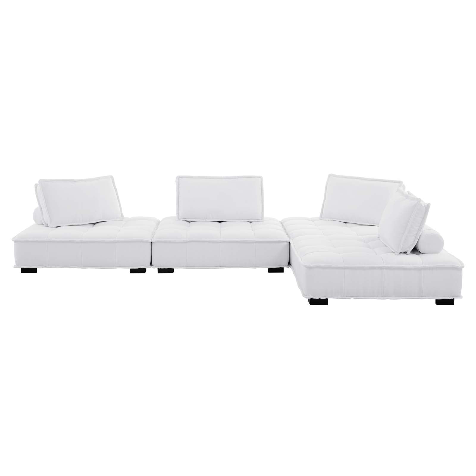 Modway Saunter Tufted Fabric Fabric 4-Piece Sectional Sofa | Sofas | Modishstore-35