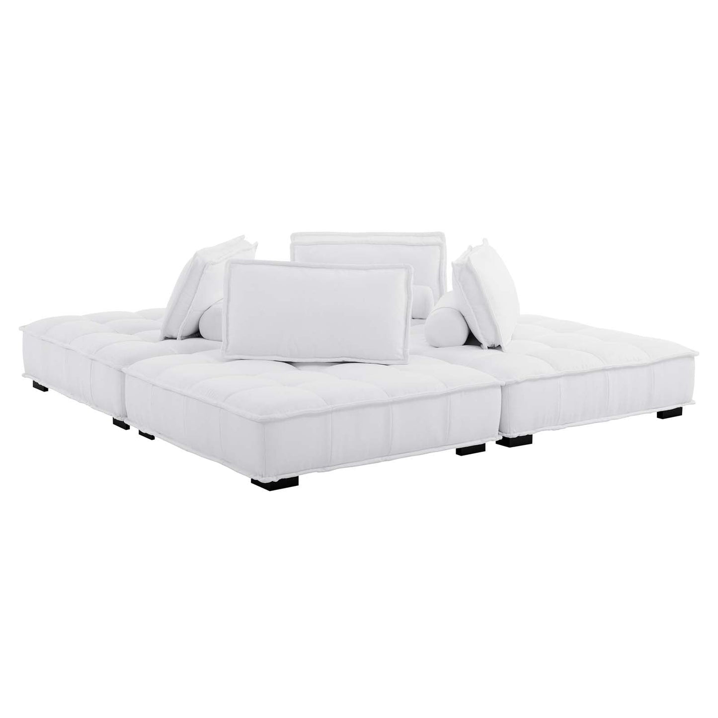 Modway Saunter Tufted Fabric Fabric 4-Piece Sectional Sofa | Sofas | Modishstore-38