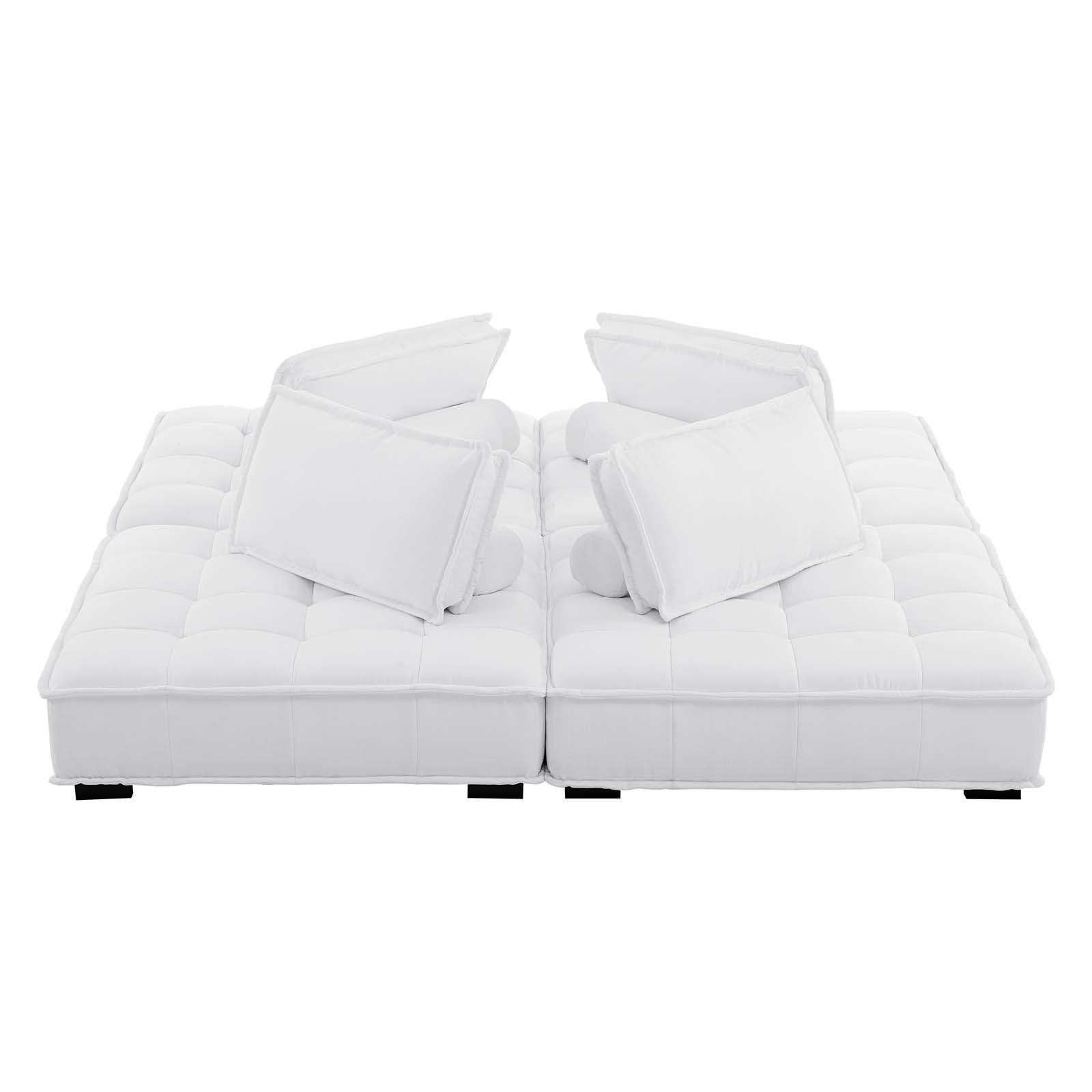 Modway Saunter Tufted Fabric Fabric 4-Piece Sectional Sofa | Sofas | Modishstore-39