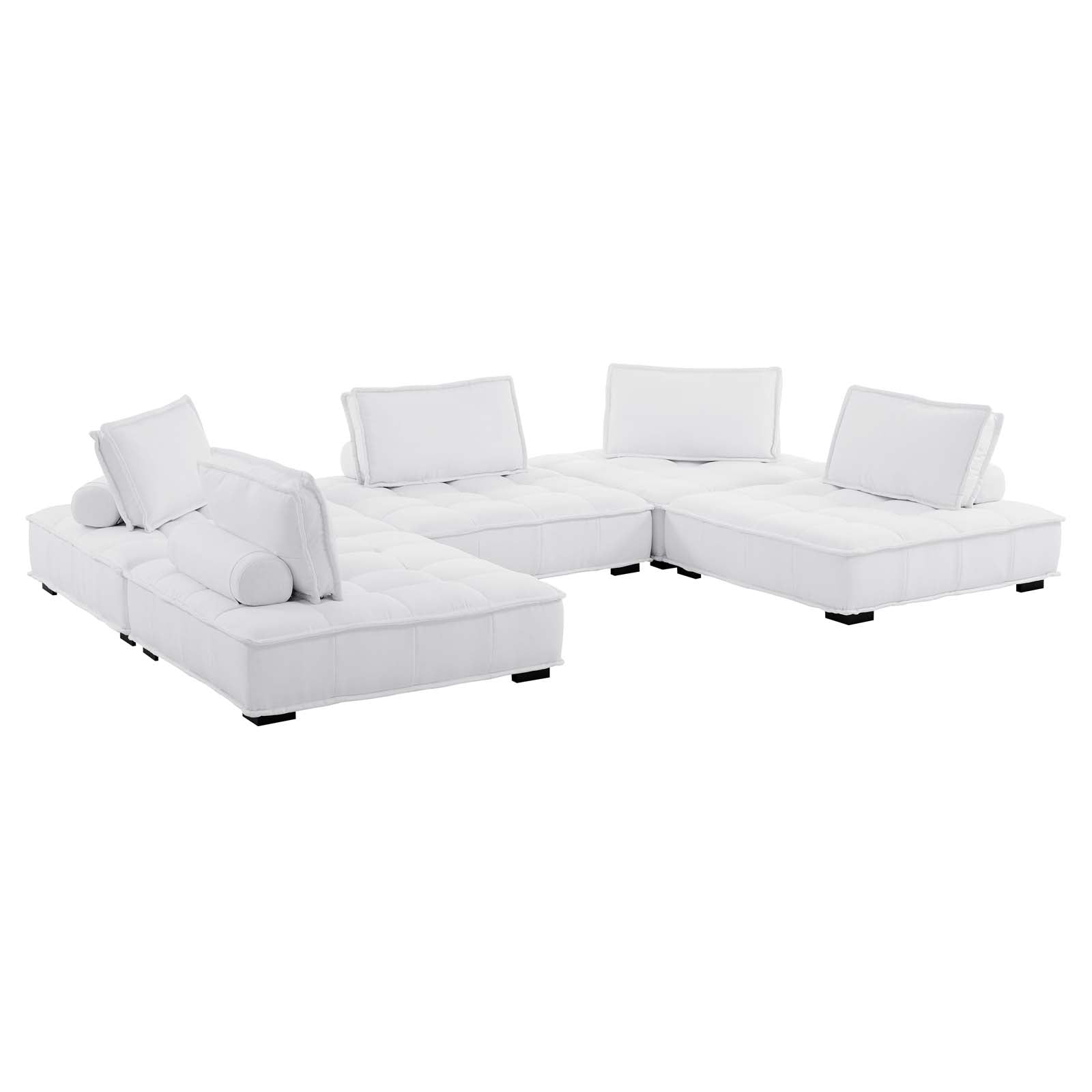 Modway Saunter Tufted Fabric Fabric 5-Piece Sectional Sofa | Sofas | Modishstore-29