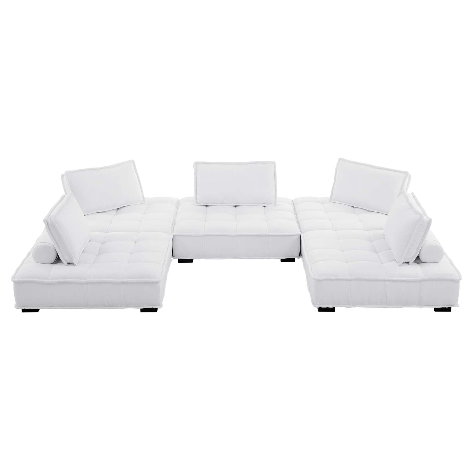 Modway Saunter Tufted Fabric Fabric 5-Piece Sectional Sofa | Sofas | Modishstore-30