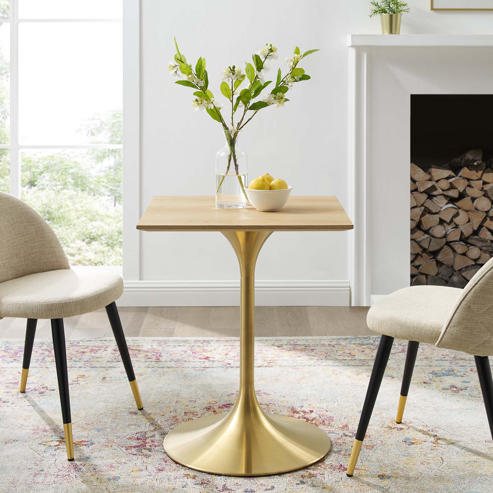 Modway Lippa 24" Square Wood Dining Table | Dining Tables | Modishstore