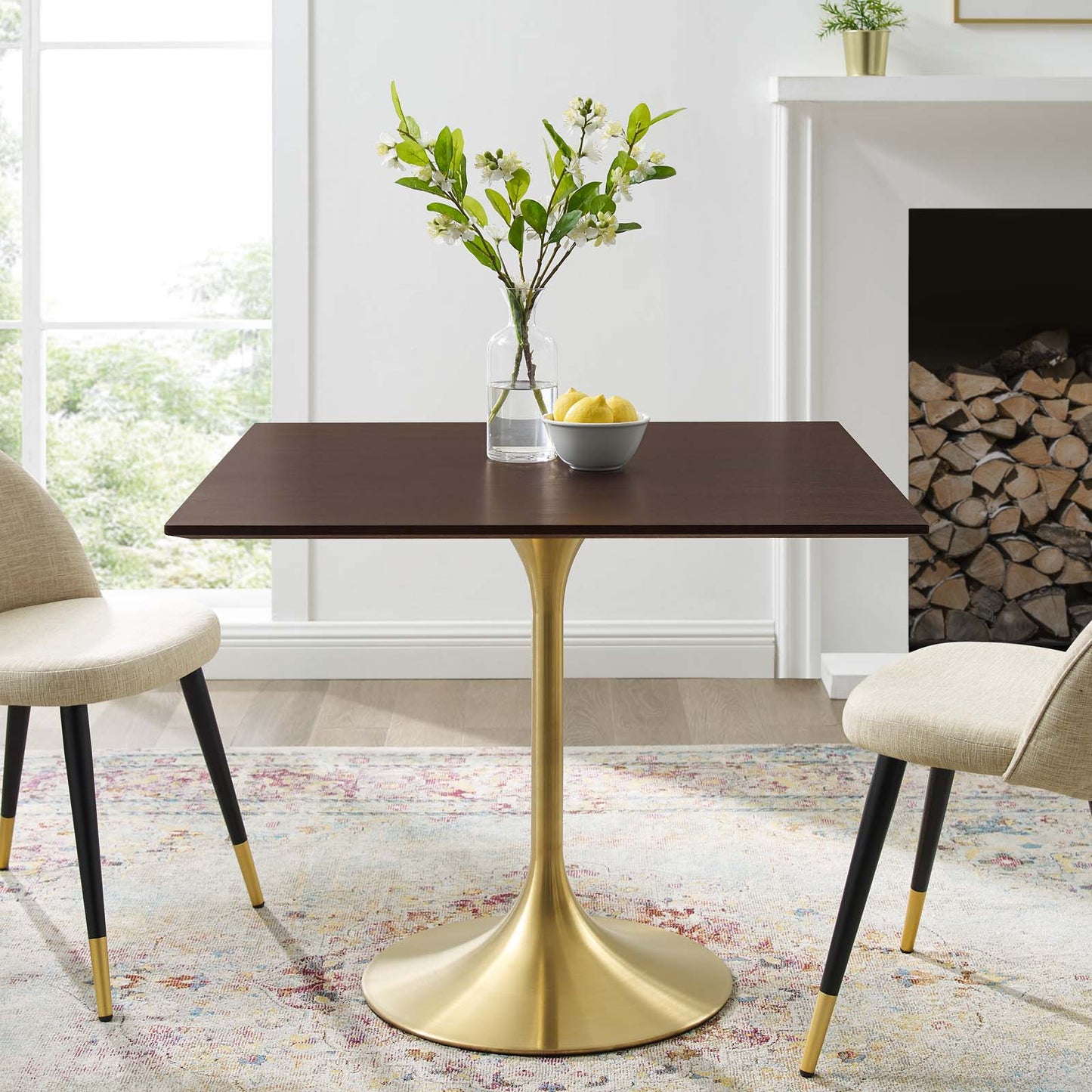 Modway Lippa 36" Square Wood Dining Table | Dining Tables | Modishstore