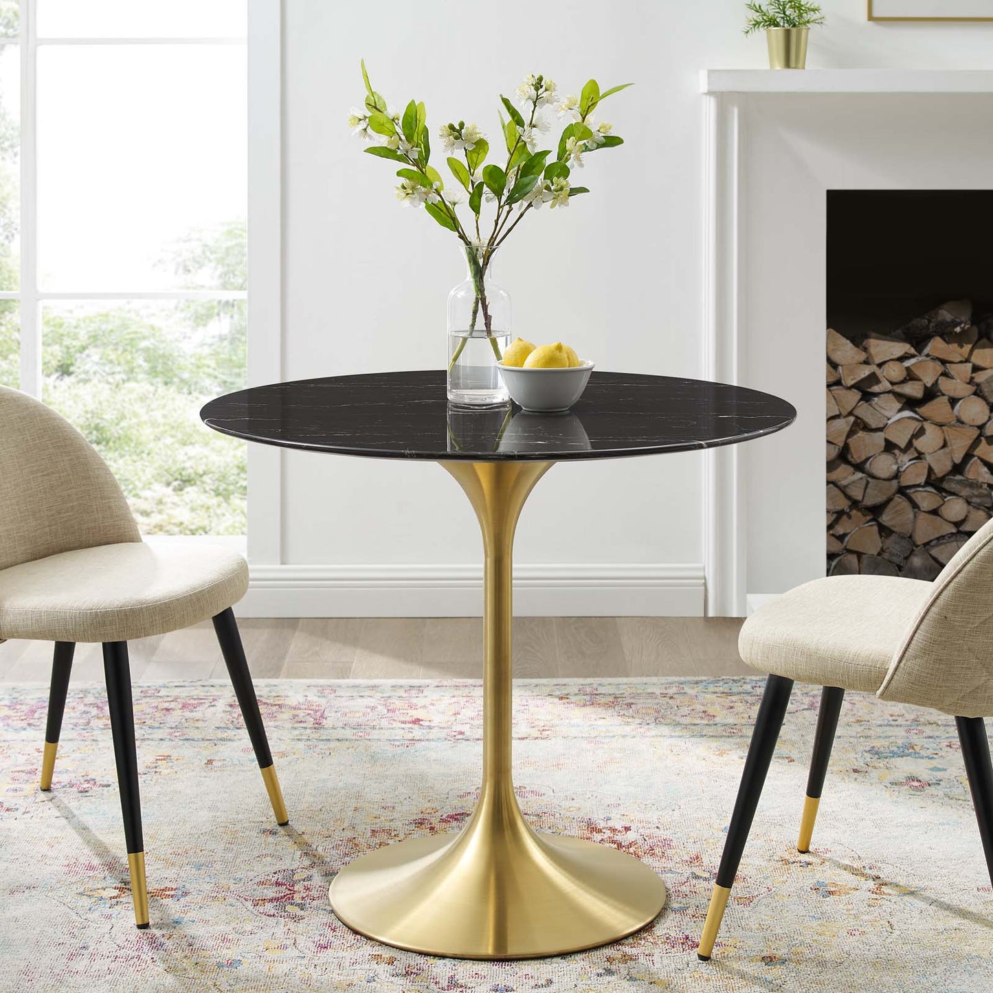Modway Lippa 36" Artificial Marble Dining Table | Dining Tables | Modishstore