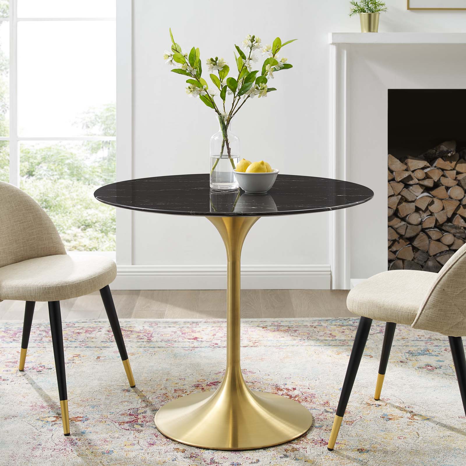 Modway Lippa 36" Artificial Marble Dining Table | Dining Tables | Modishstore
