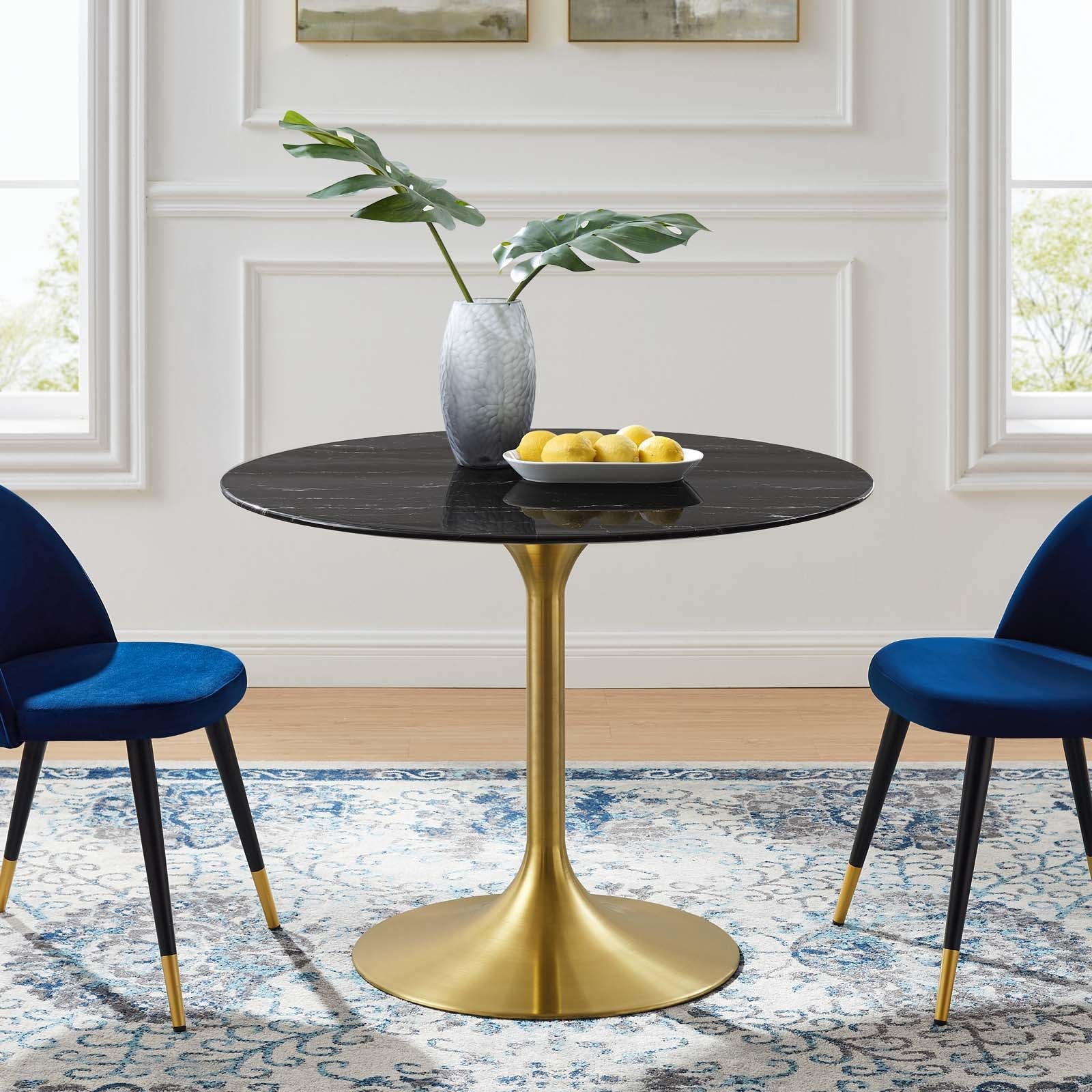 Modway Lippa 40" Artificial Marble Dining Table | Dining Tables | Modishstore