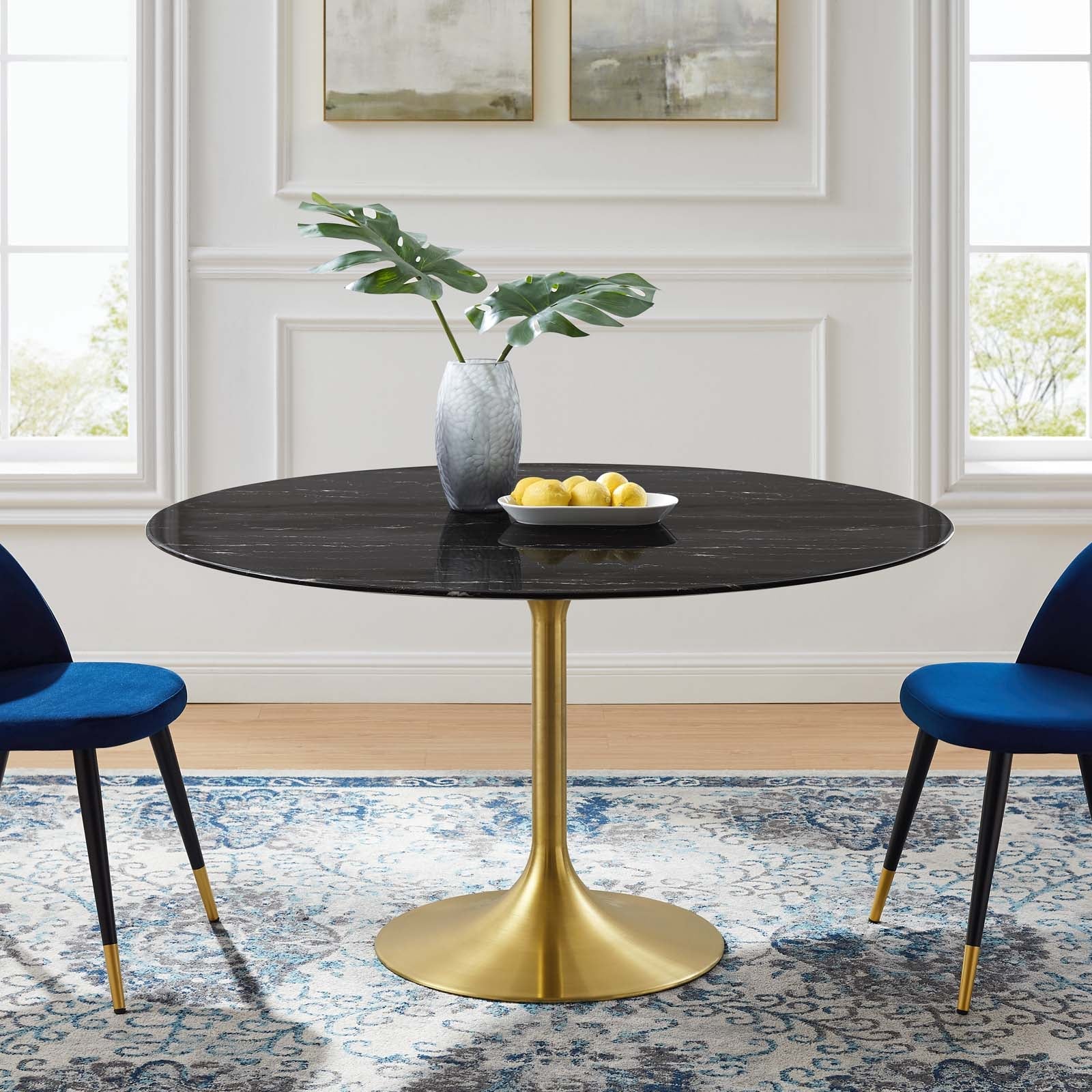 Modway Lippa 54" Artificial Marble Dining Table | Dining Tables | Modishstore