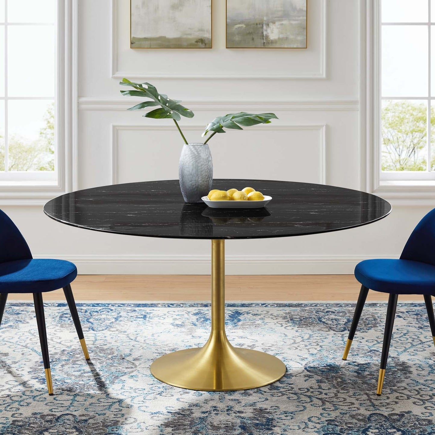 Modway Lippa 60" Artificial Marble Dining Table | Dining Tables | Modishstore