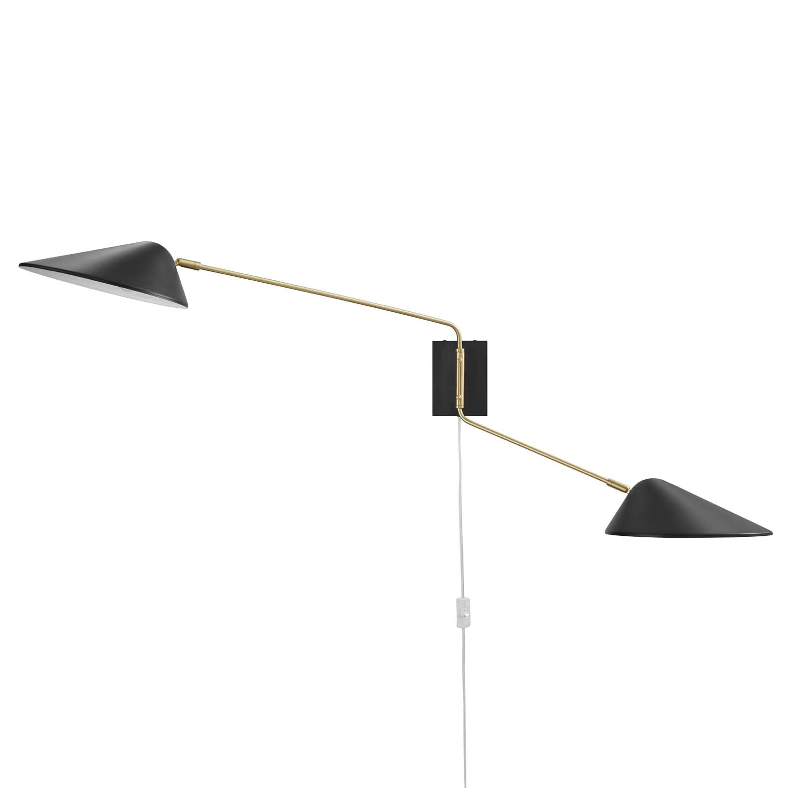 Modway Journey 2-Light Swing Arm Wall Sconce | Wall Lamps | Modishstore