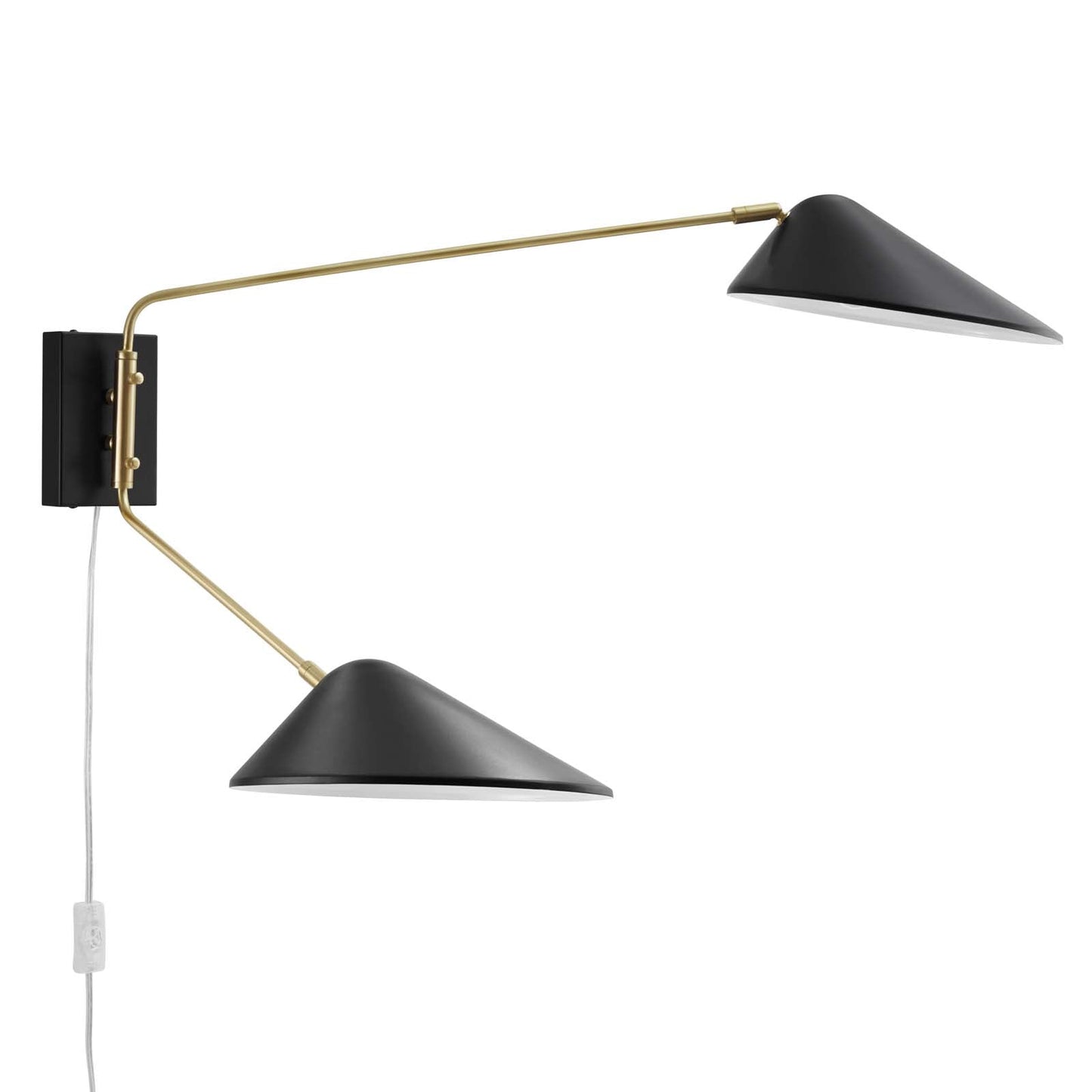 Modway Journey 2-Light Swing Arm Wall Sconce | Wall Lamps | Modishstore-2