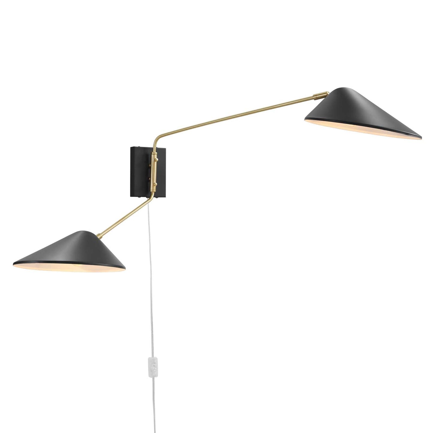Modway Journey 2-Light Swing Arm Wall Sconce | Wall Lamps | Modishstore-3