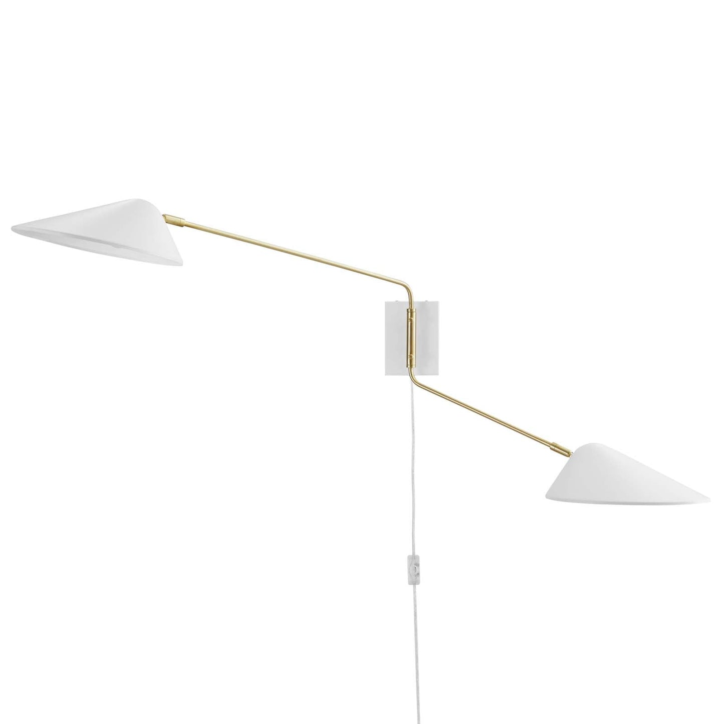 Modway Journey 2-Light Swing Arm Wall Sconce | Wall Lamps | Modishstore-8