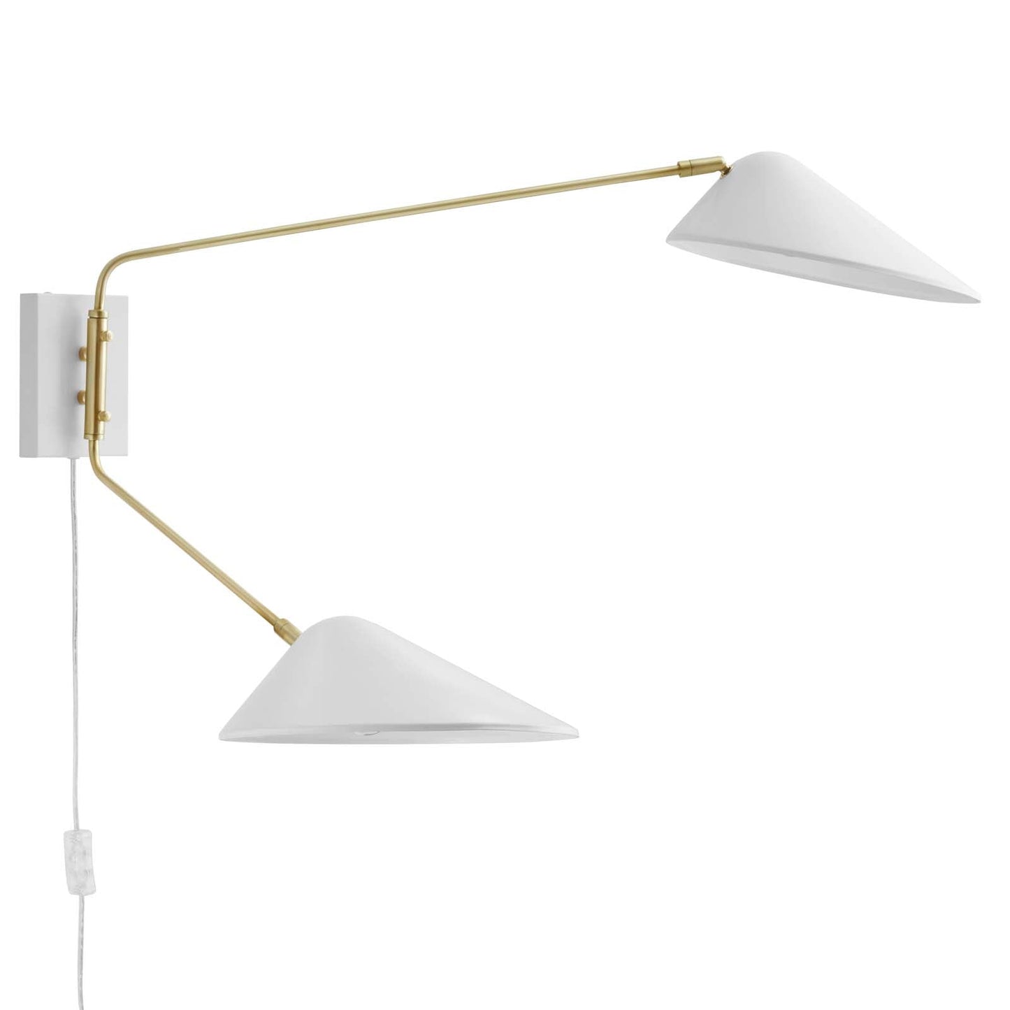 Modway Journey 2-Light Swing Arm Wall Sconce | Wall Lamps | Modishstore-9