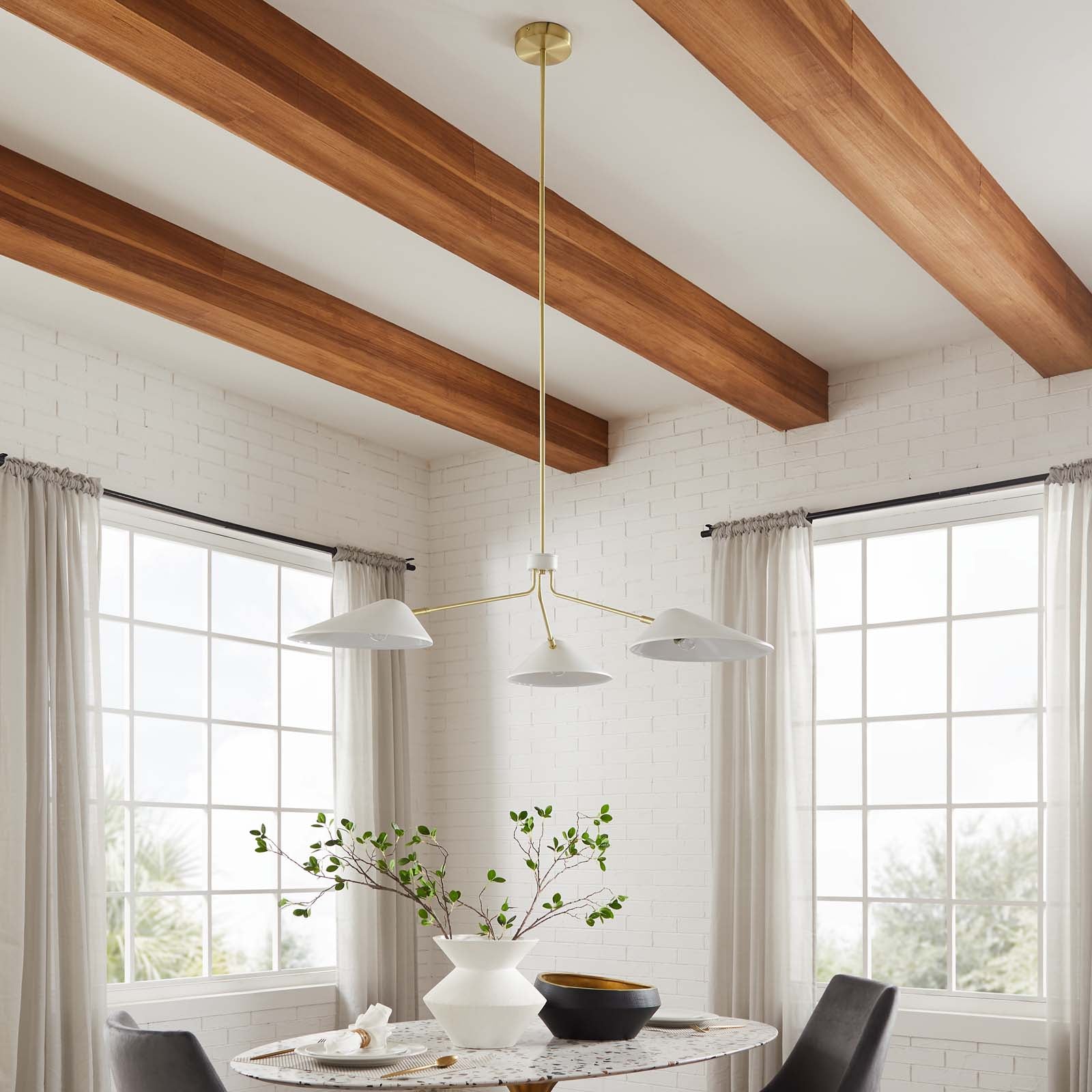 Modway Journey 3-Light 14" Arm Pendant | Pendant Lamps | Modishstore-8