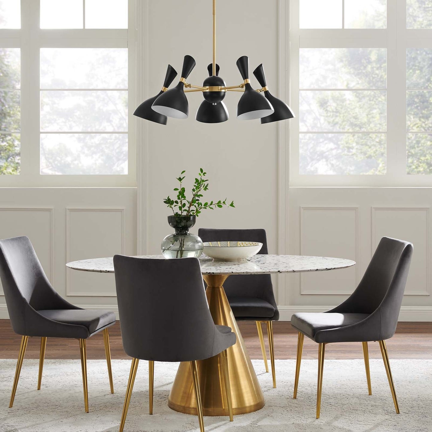 Modway Declare 5-Light 6" Arm Pendant | Pendant Lamps