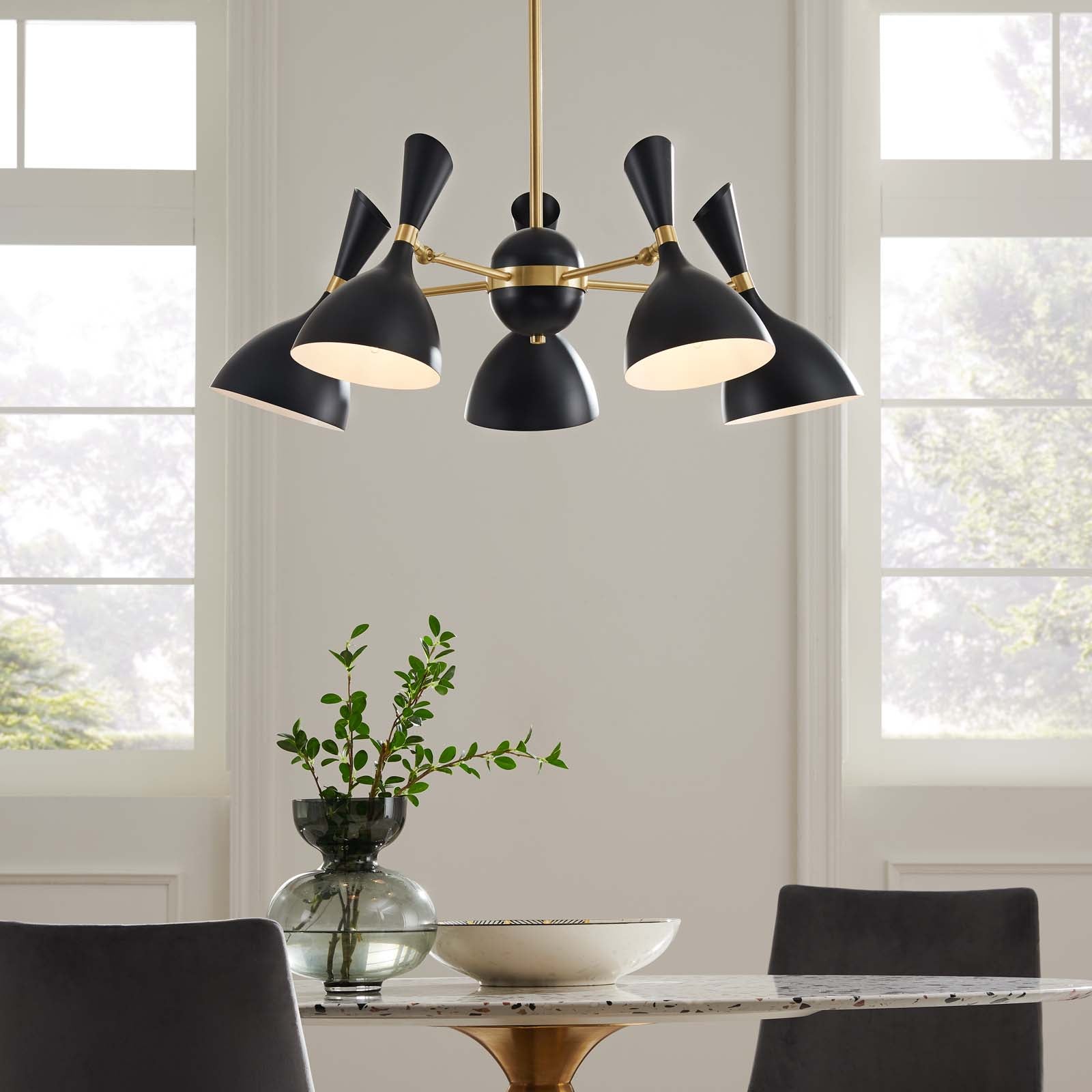 Modway Declare 5-Light 6" Arm Pendant | Pendant Lamps | 