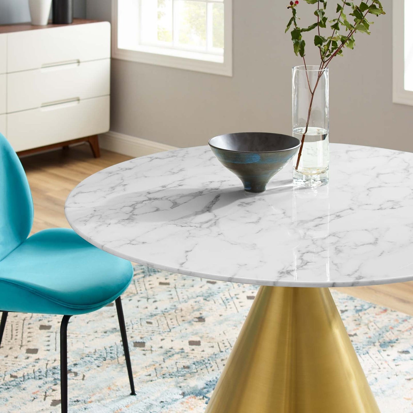 Tupelo 47" Artificial Marble Dining Table By Modway | Dining Tables | Modishstore