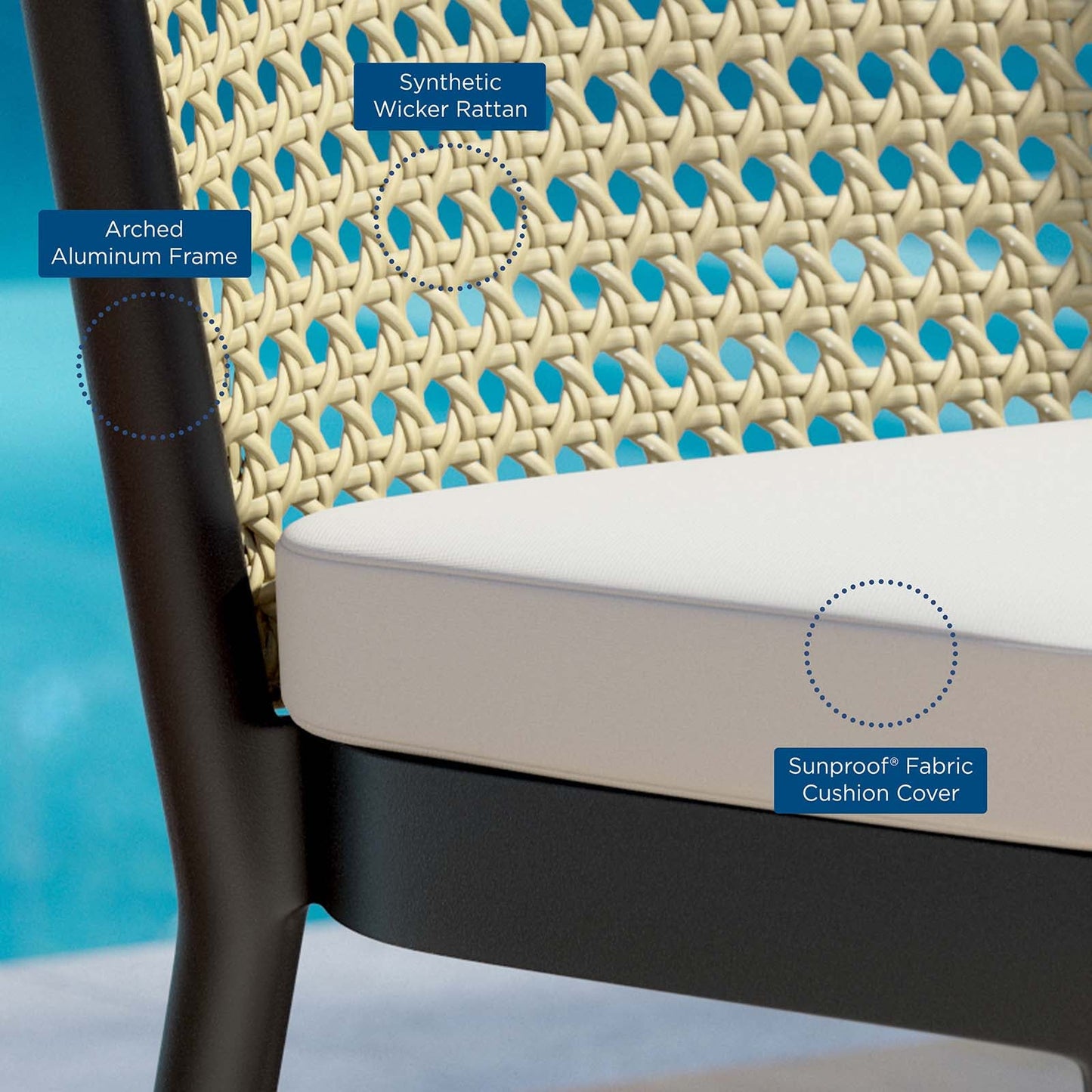 Modway Melbourne Outdoor Patio Dining Side Chair | Outdoor Chairs | Modishstore-6