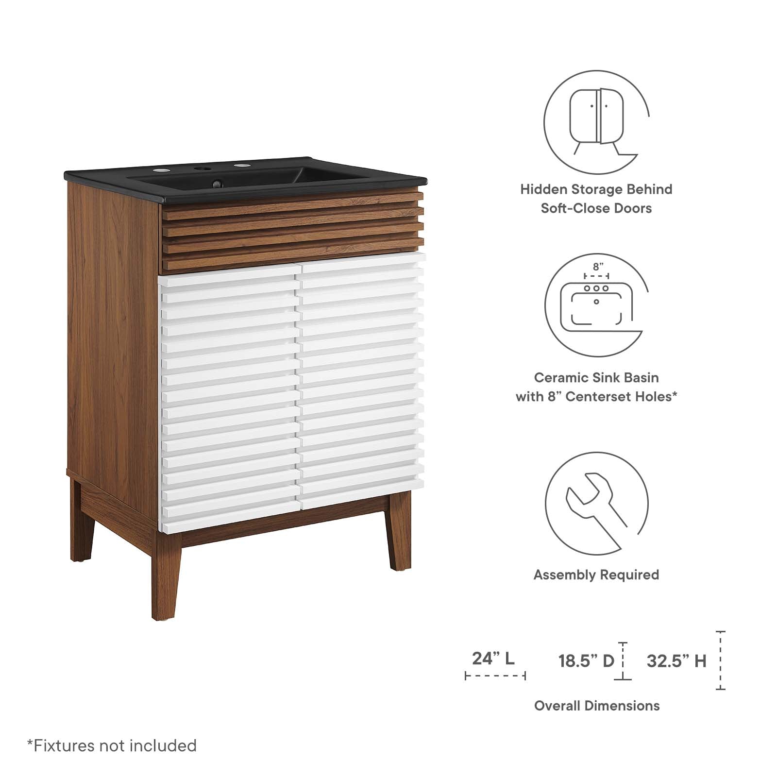 Modway Render 24" Bathroom Vanity | Bathroom Accessories | Modishstore-26