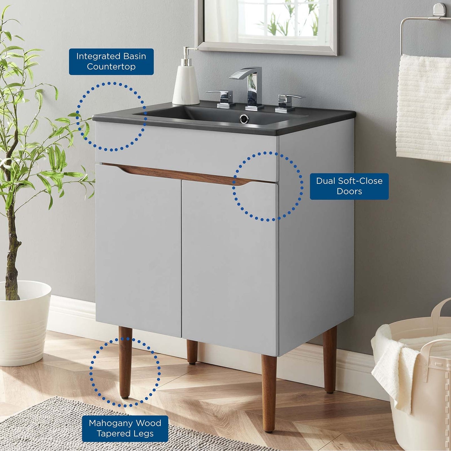 Modway Harvest 24" Bathroom Vanity | Bathroom Accessories | 