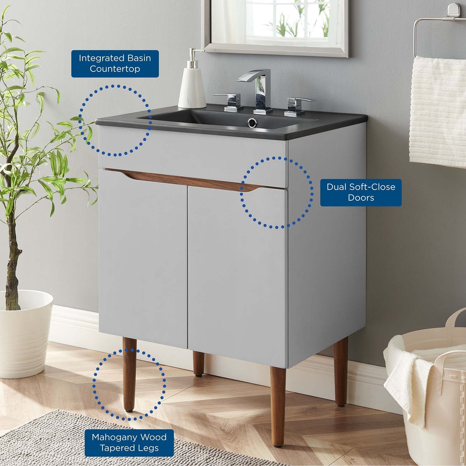Modway Harvest 24" Bathroom Vanity | Bathroom Accessories | 