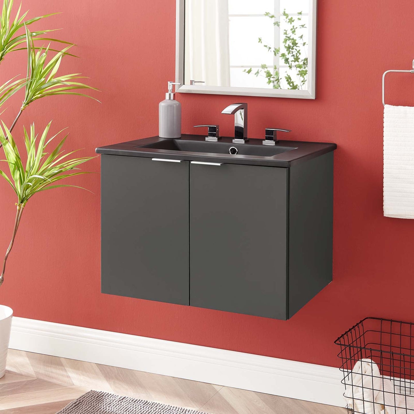 Modway Maybelle 24" Wall-Mount Bathroom Vanity | Bathroom Accessories | Modishstore-9