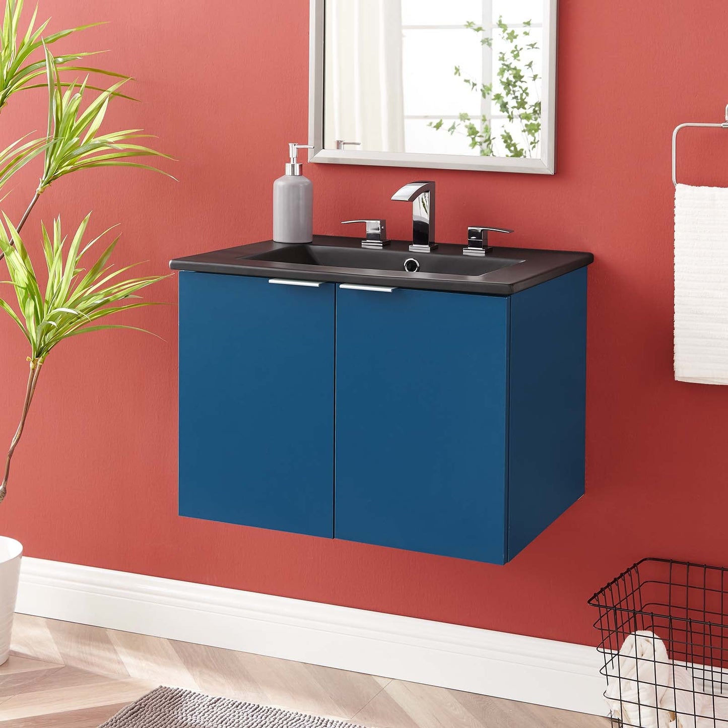 Modway Maybelle 24" Wall-Mount Bathroom Vanity | Bathroom Accessories | Modishstore-13