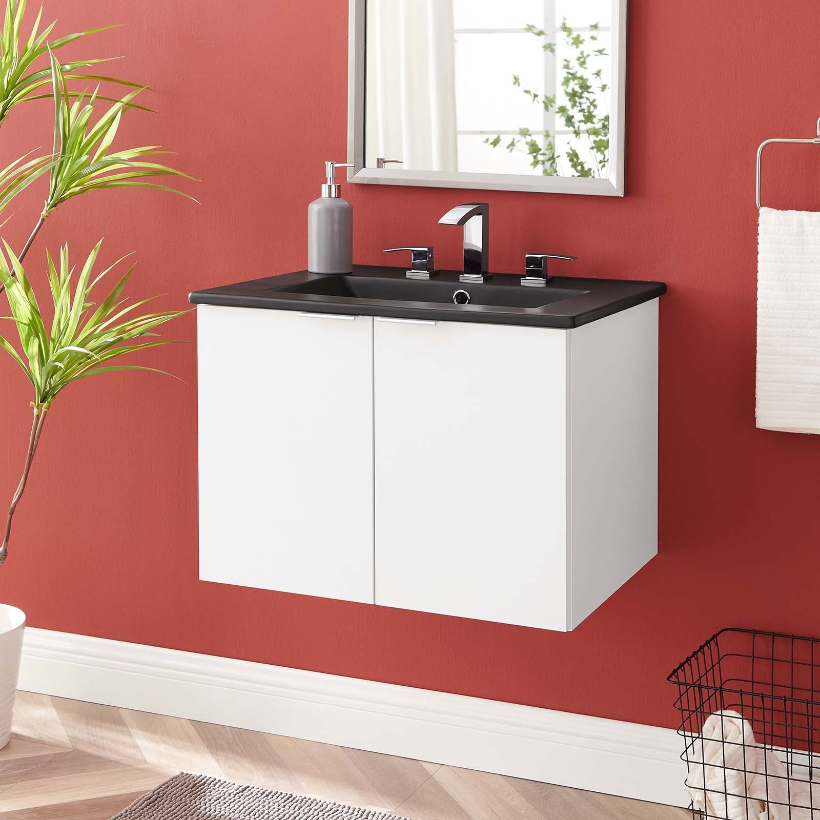 Modway Maybelle 24" Wall-Mount Bathroom Vanity | Bathroom Accessories | Modishstore