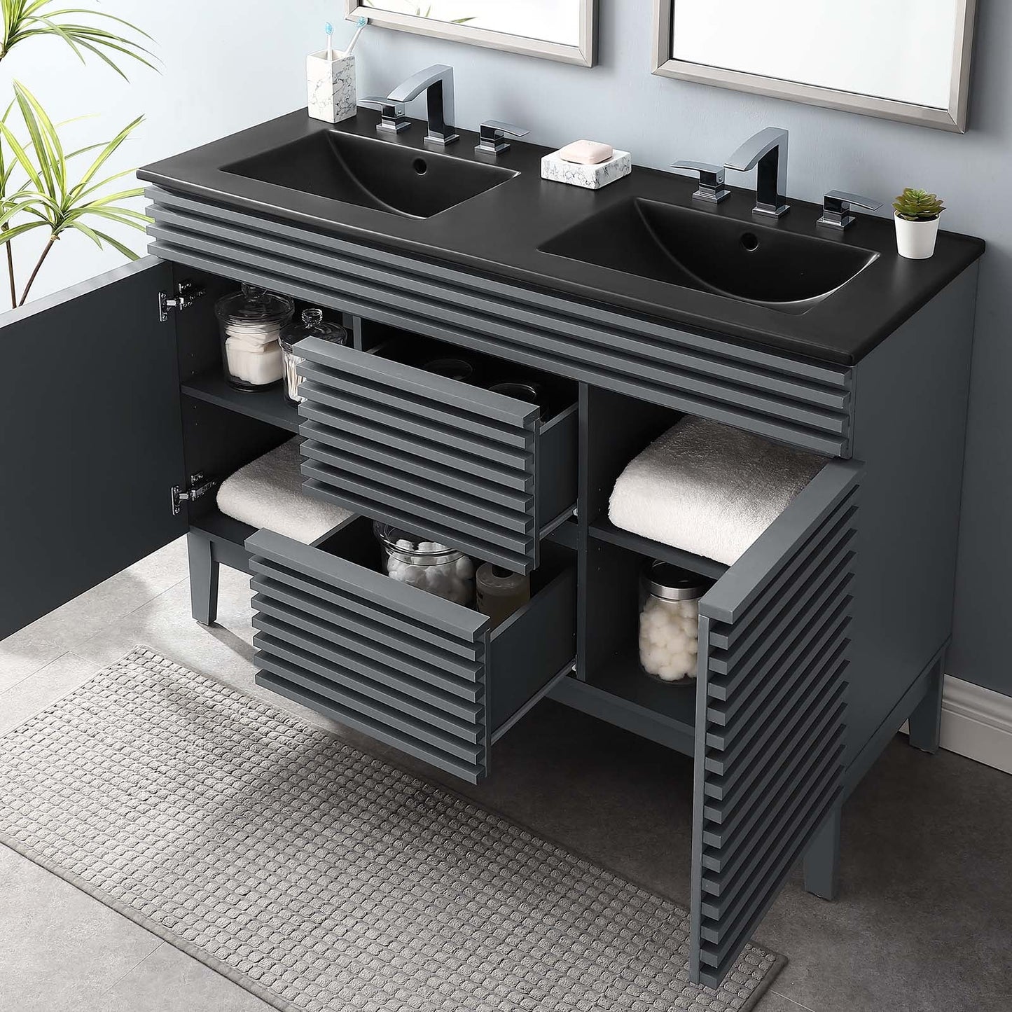 Modway Render 48" Double Sink Bathroom Vanity | Bathroom Accessories | Modishstore-22