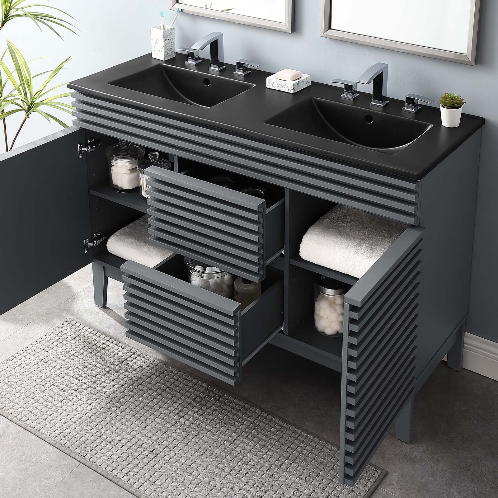 Modway Render 48" Double Sink Bathroom Vanity | Bathroom Accessories | Modishstore-22