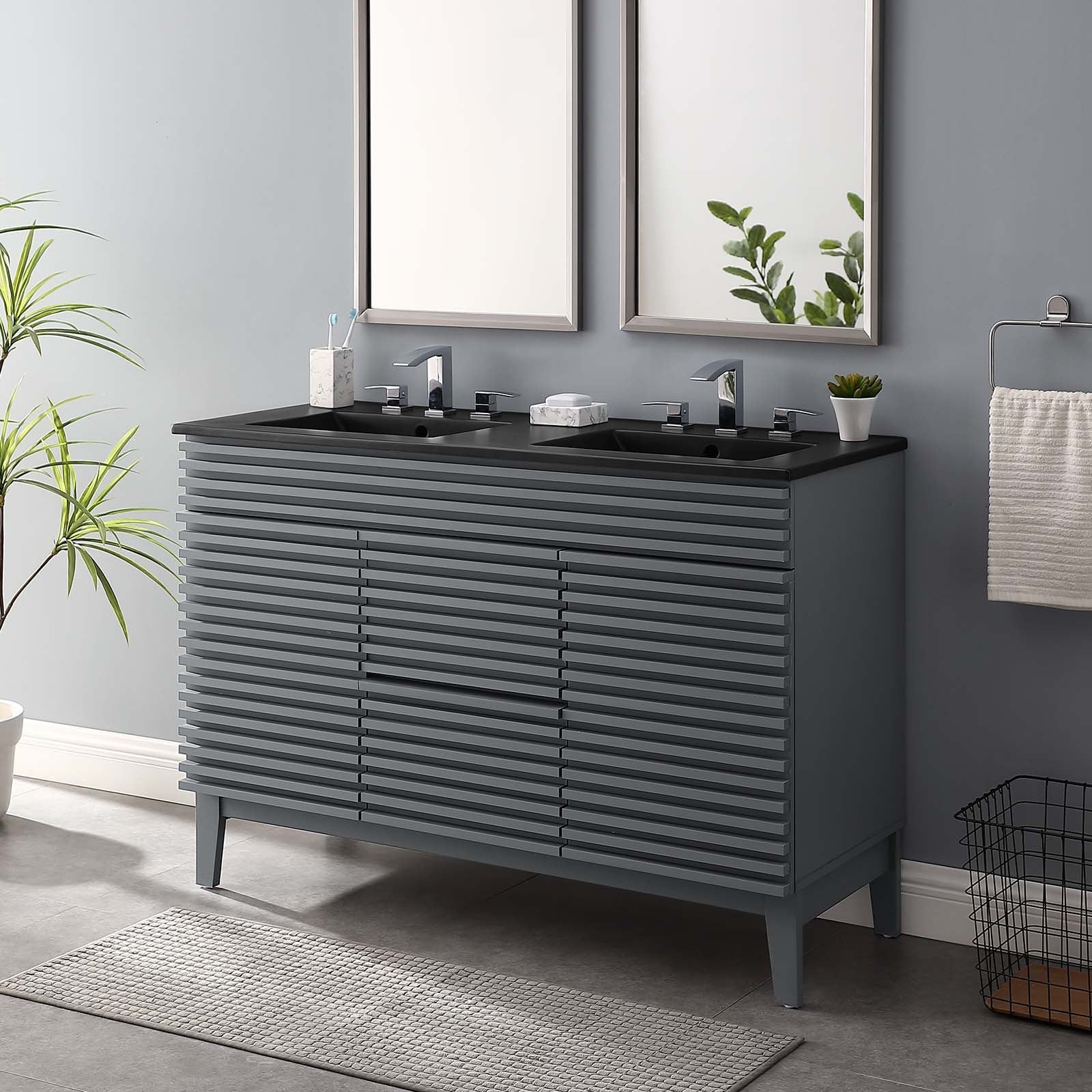 Modway Render 48" Double Sink Bathroom Vanity | Bathroom Accessories | Modishstore-23
