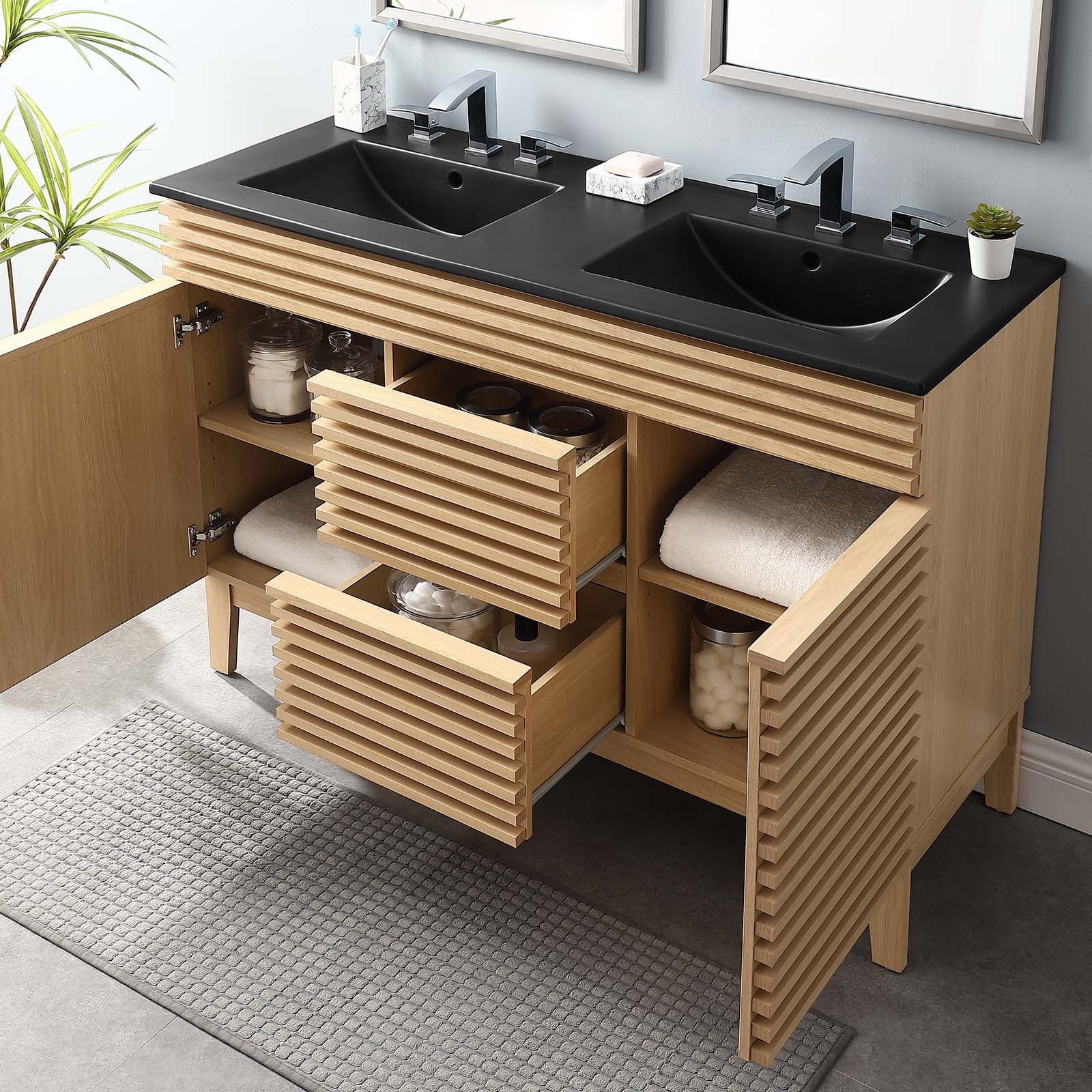 Modway Render 48" Double Sink Bathroom Vanity | Bathroom Accessories | Modishstore-33