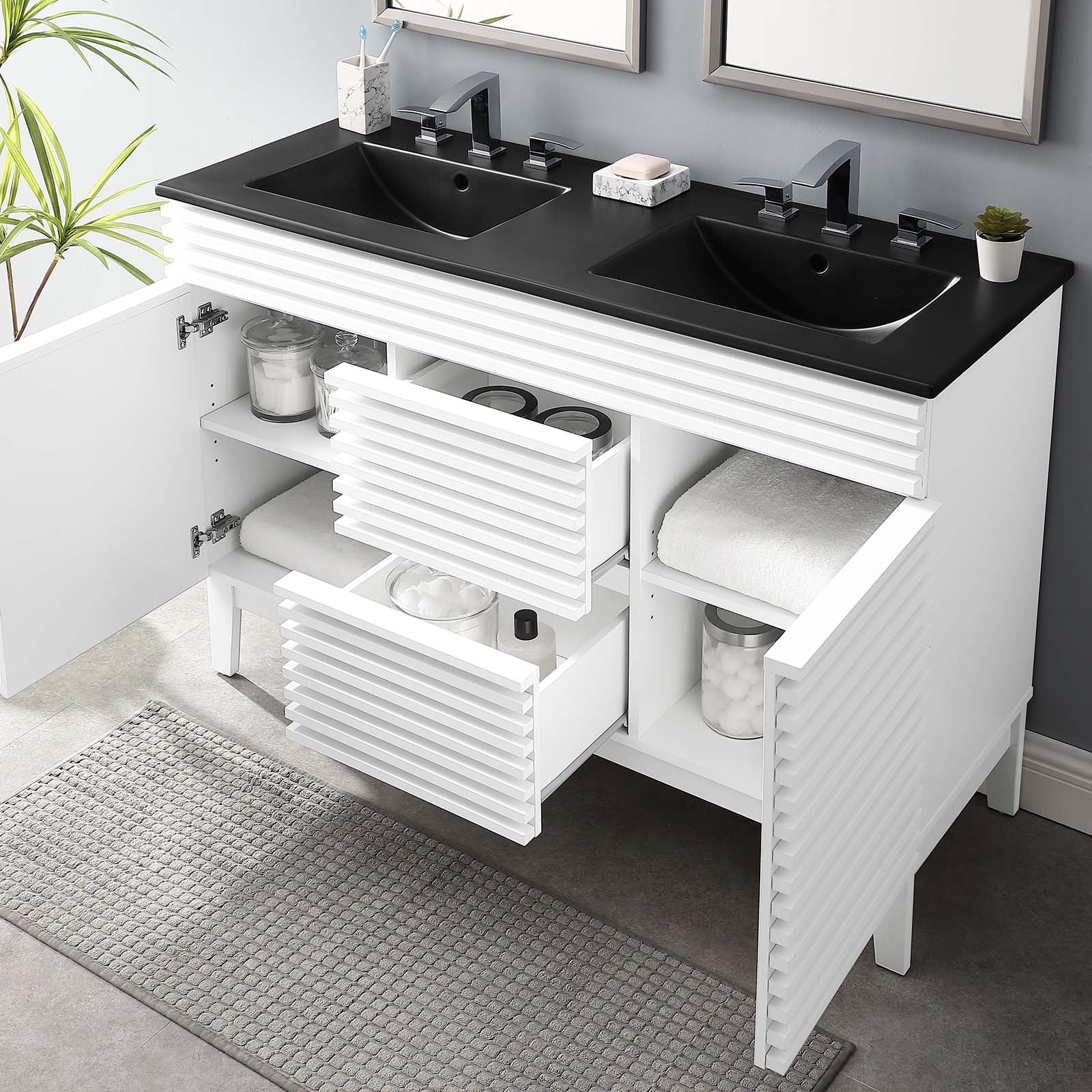 Modway Render 48" Double Sink Bathroom Vanity | Bathroom Accessories | Modishstore-44