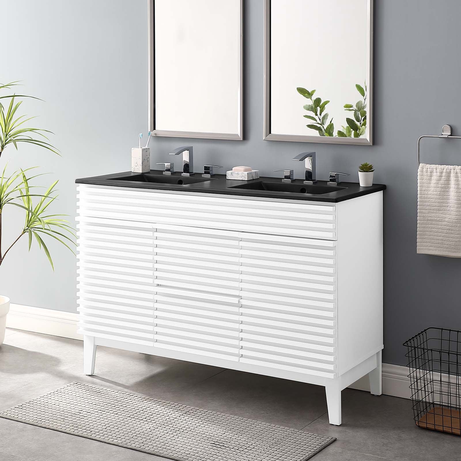 Modway Render 48" Double Sink Bathroom Vanity | Bathroom Accessories | Modishstore-45