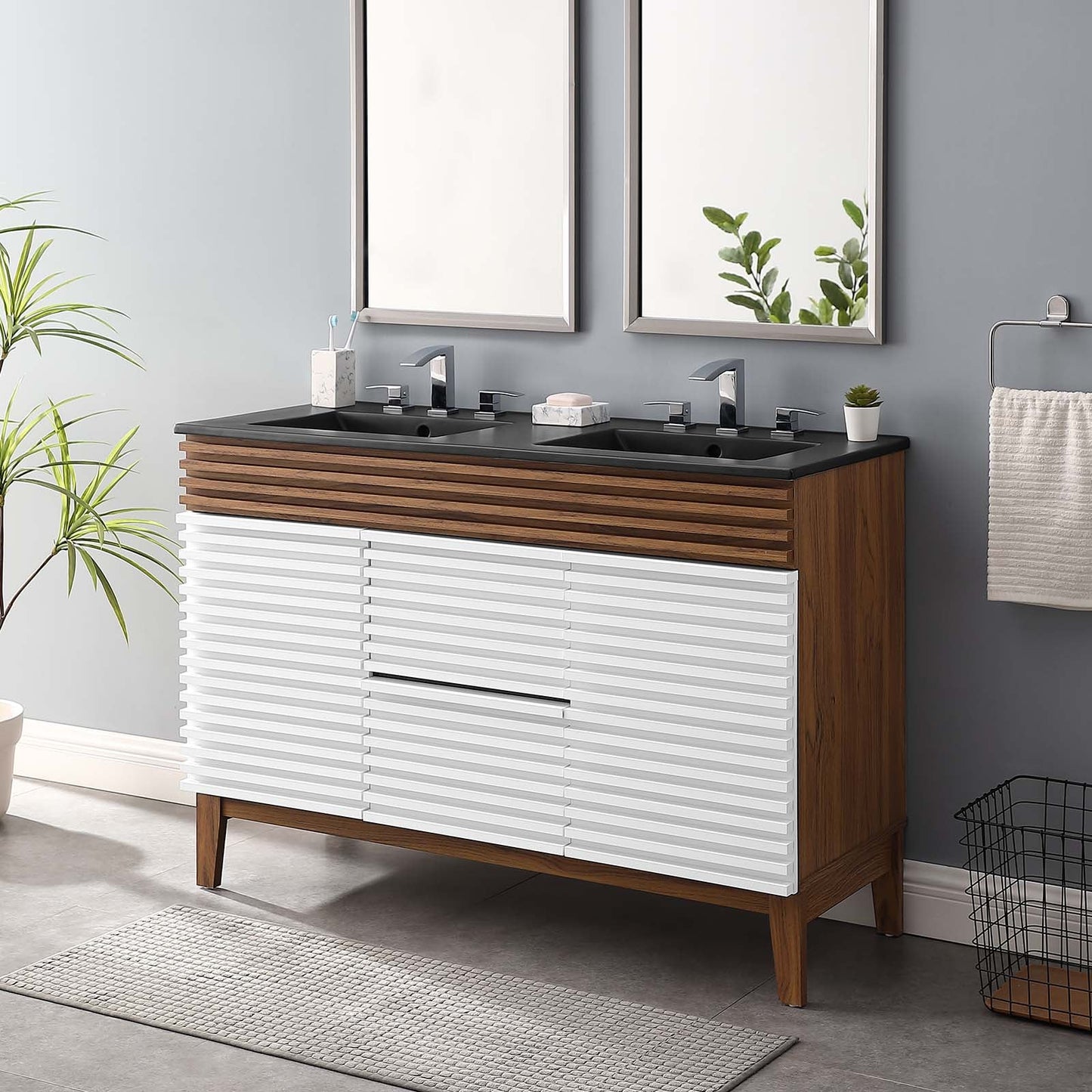 Modway Render 48" Double Sink Bathroom Vanity | Bathroom Accessories | Modishstore-56
