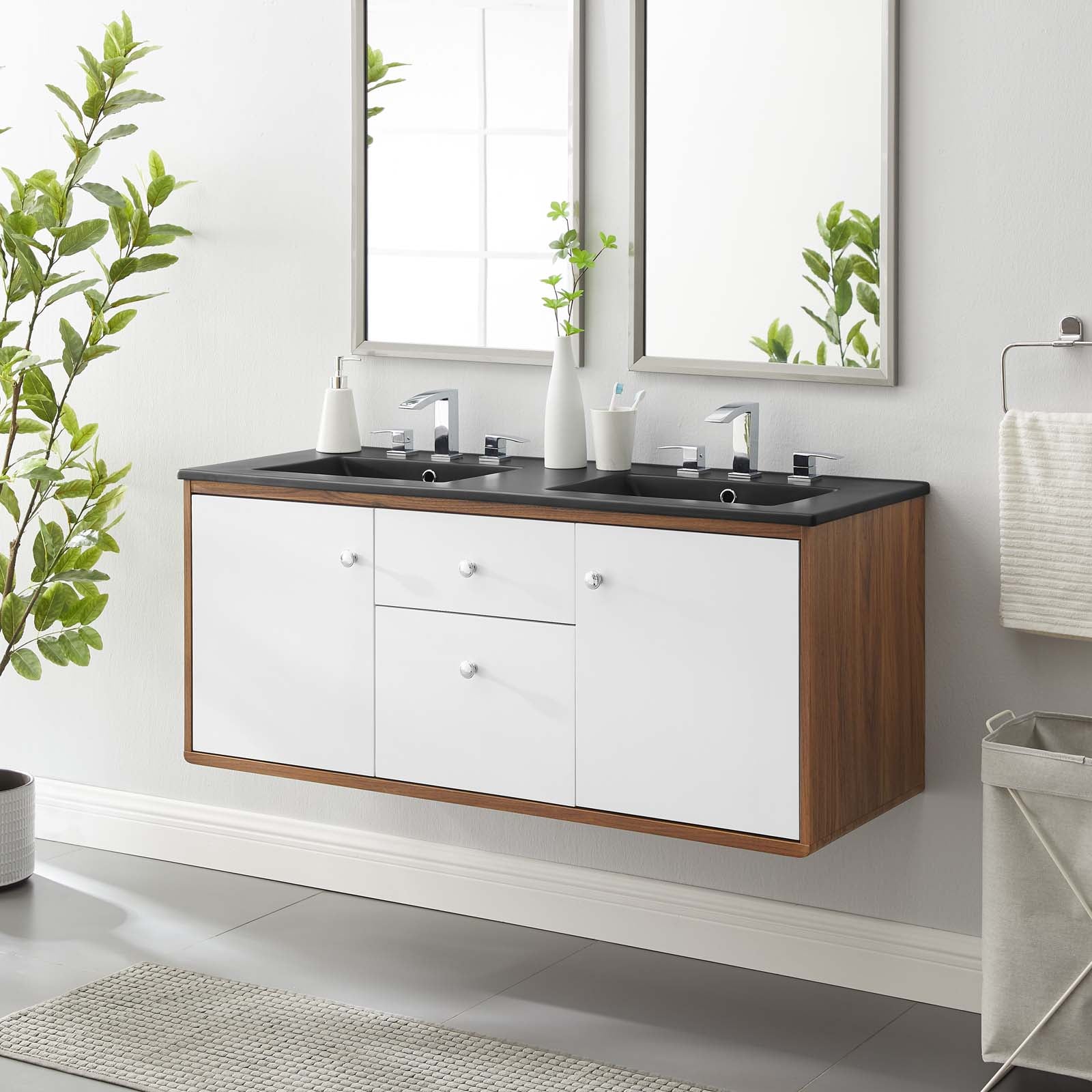 Modway Transmit 48" Wall-Mount Bathroom Vanity | Bathroom Accessories | Modishstore
