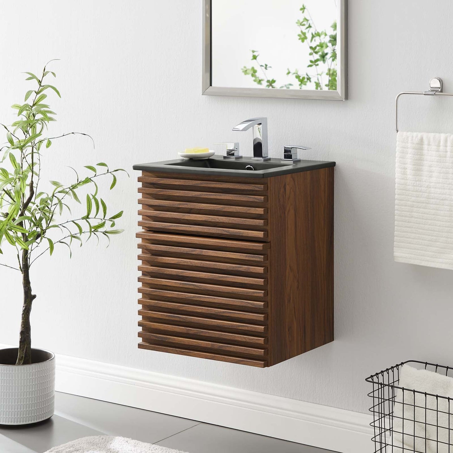 Modway Render 18" Wall-Mount Bathroom Vanity | Bathroom Accessories | Modishstore