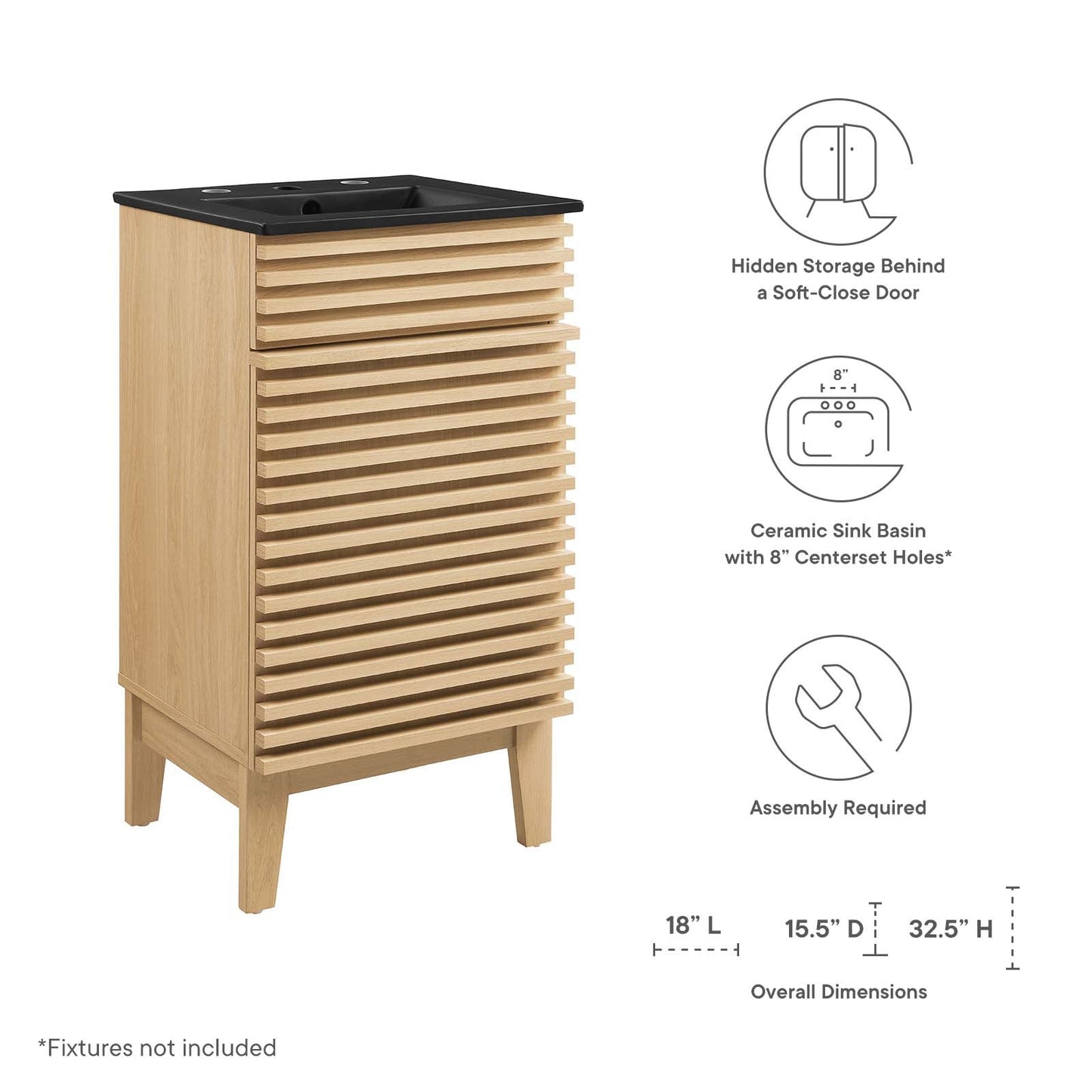 Modway Render 18" Bathroom Vanity | Bathroom Accessories | Modishstore-34
