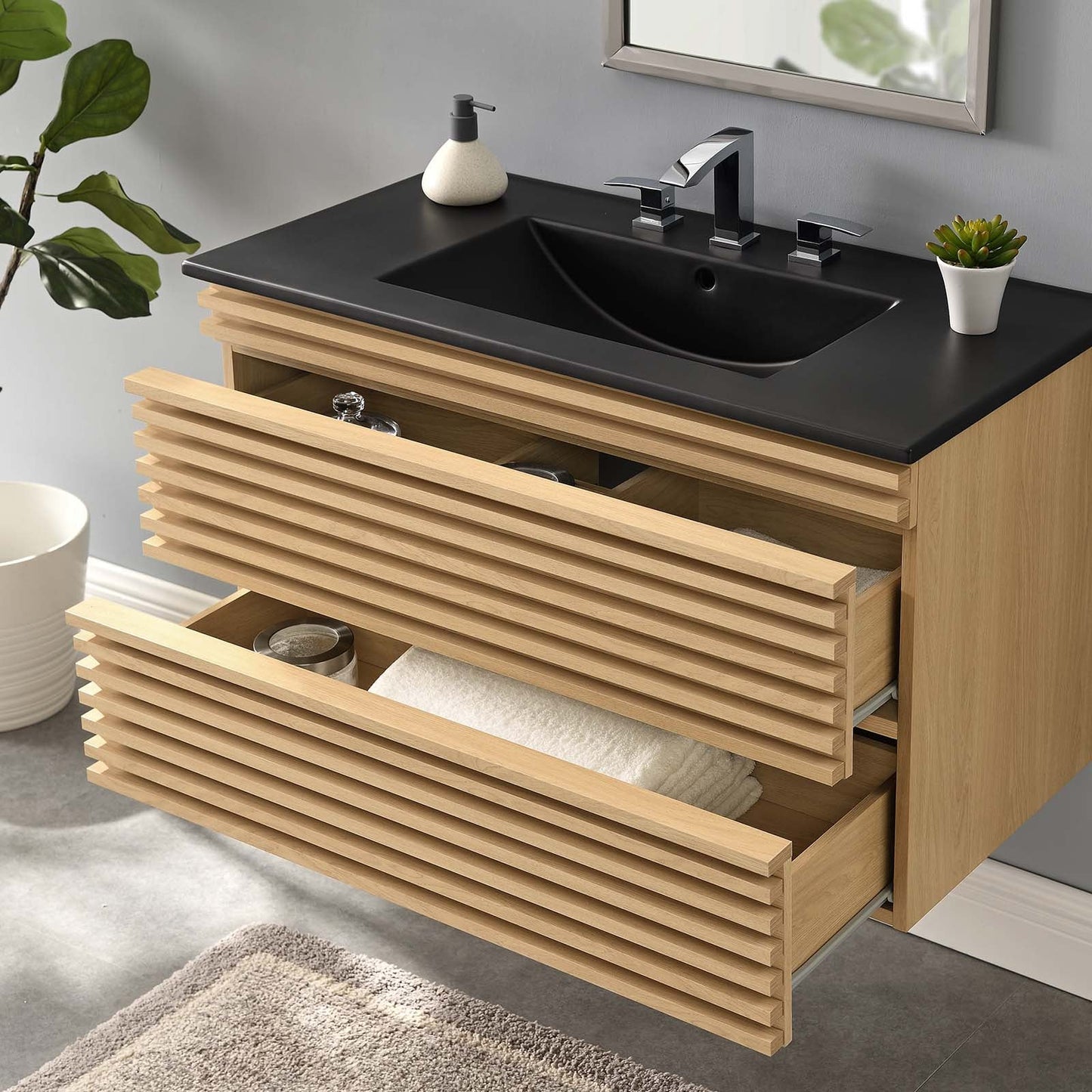 Modway Render 36" Wall-Mount Bathroom Vanity | Bathroom Accessories | Modishstore-20