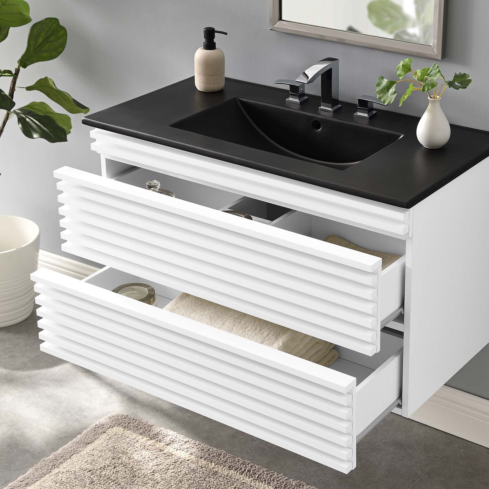 Modway Render 36" Wall-Mount Bathroom Vanity | Bathroom Accessories | Modishstore-29