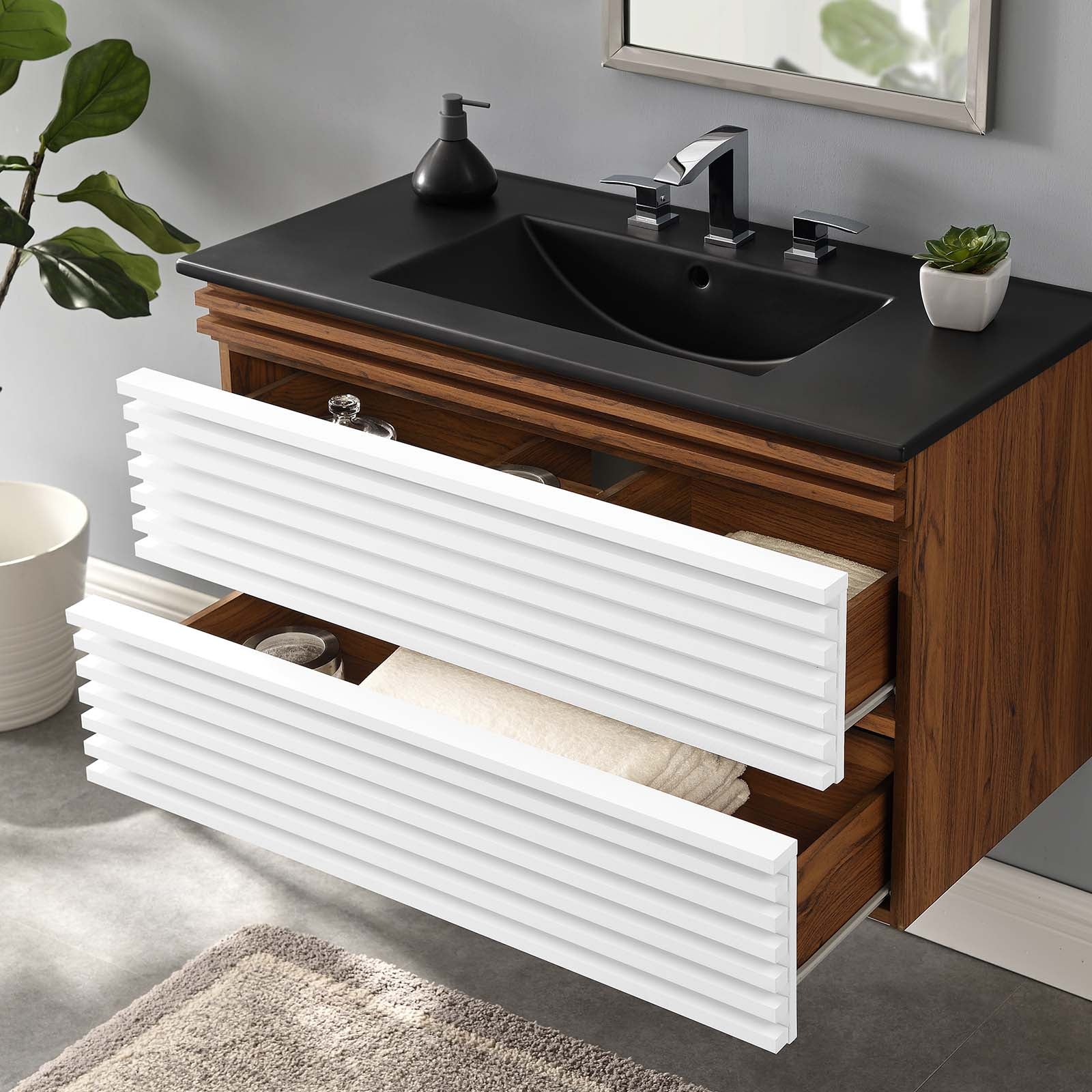 Modway Render 36" Wall-Mount Bathroom Vanity | Bathroom Accessories | Modishstore-38