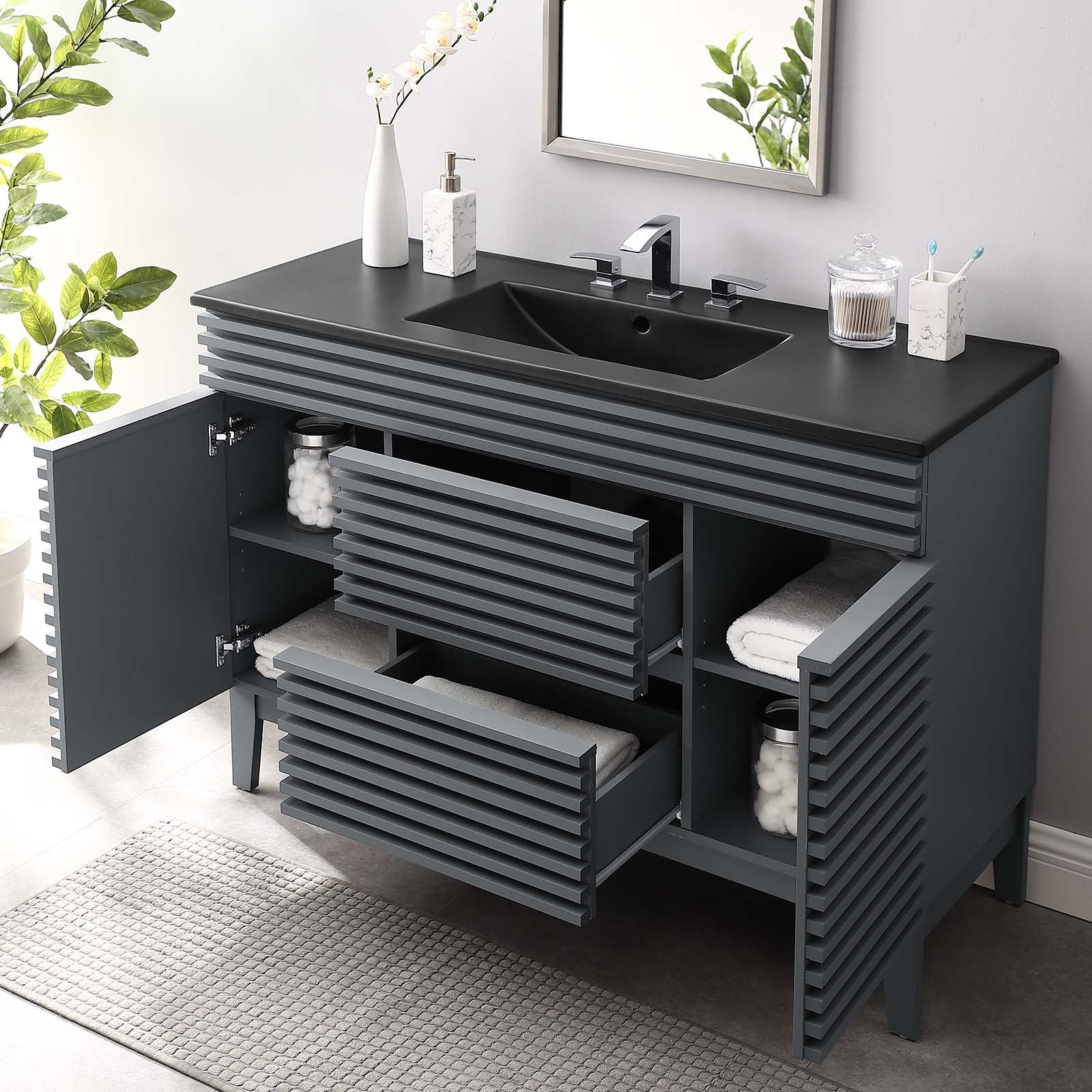 Modway Render 48" Single Sink Bathroom Vanity | Bathroom Accessories | Modishstore-24