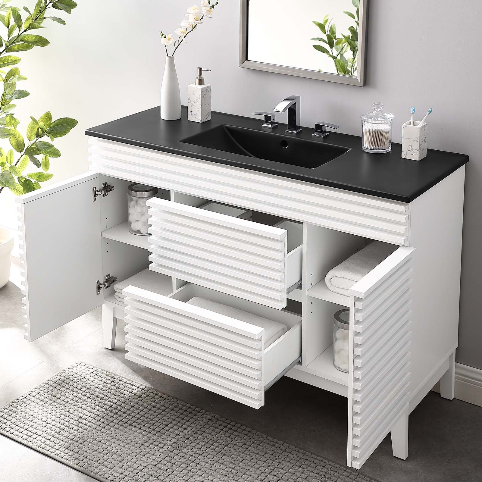 Modway Render 48" Single Sink Bathroom Vanity | Bathroom Accessories | Modishstore-46