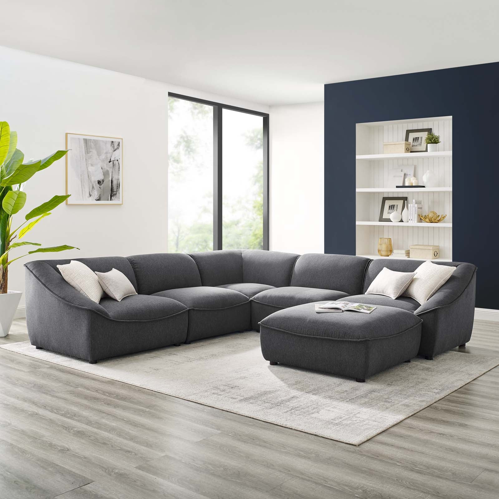 Modway Comprise 6-Piece Sectional Sofa | Sofas