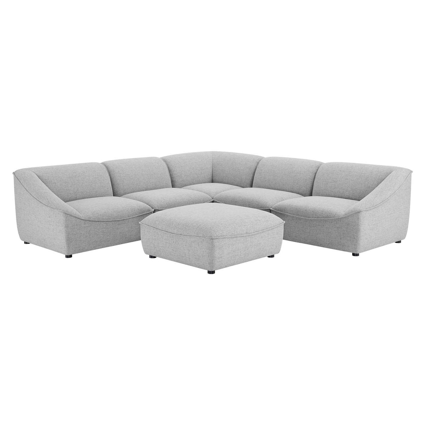 Modway Comprise 6-Piece Sectional Sofa | Outdoor Sofas, Loveseats & Sectionals | -19