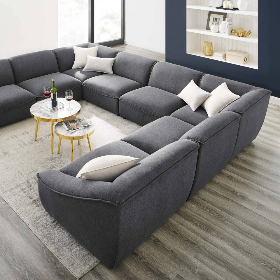 Modway Comprise 8-Piece Sectional Sofa | Outdoor Sofas, Loveseats & Sectionals