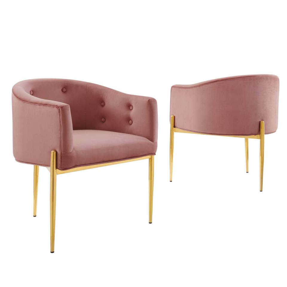 Modway Savour Tufted Performance Velvet Accent Chairs - Set of 2 | Accent Chairs | Modishstore-15