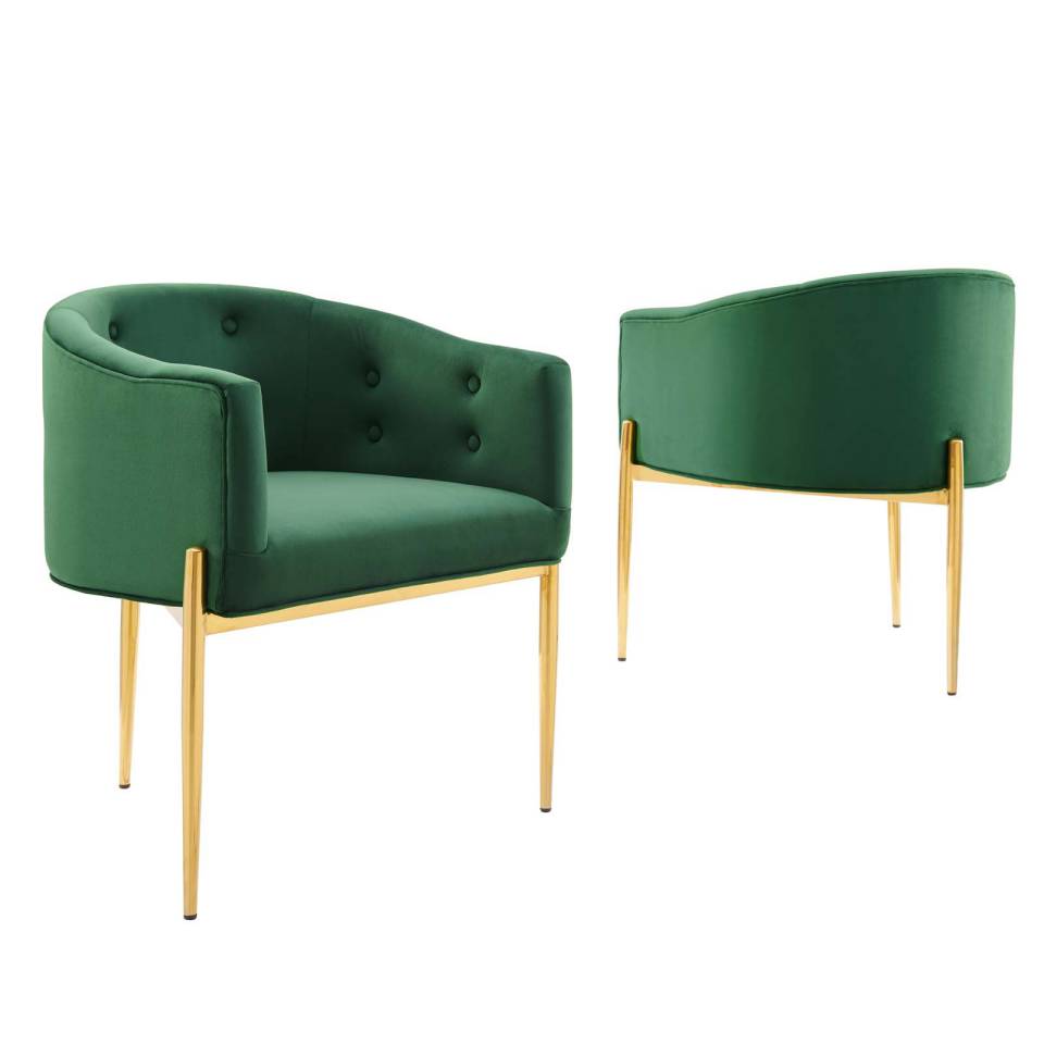 Modway Savour Tufted Performance Velvet Accent Chairs - Set of 2 | Accent Chairs | Modishstore-16