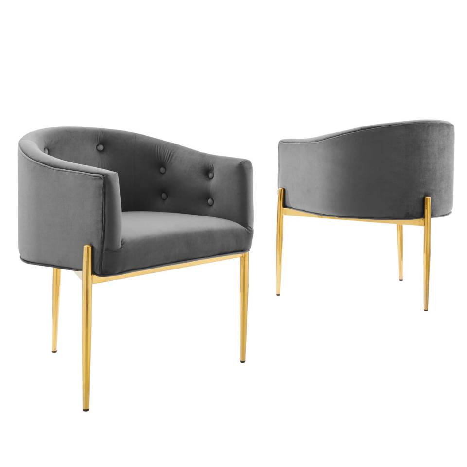 Modway Savour Tufted Performance Velvet Accent Chairs - Set of 2 | Accent Chairs | Modishstore-8
